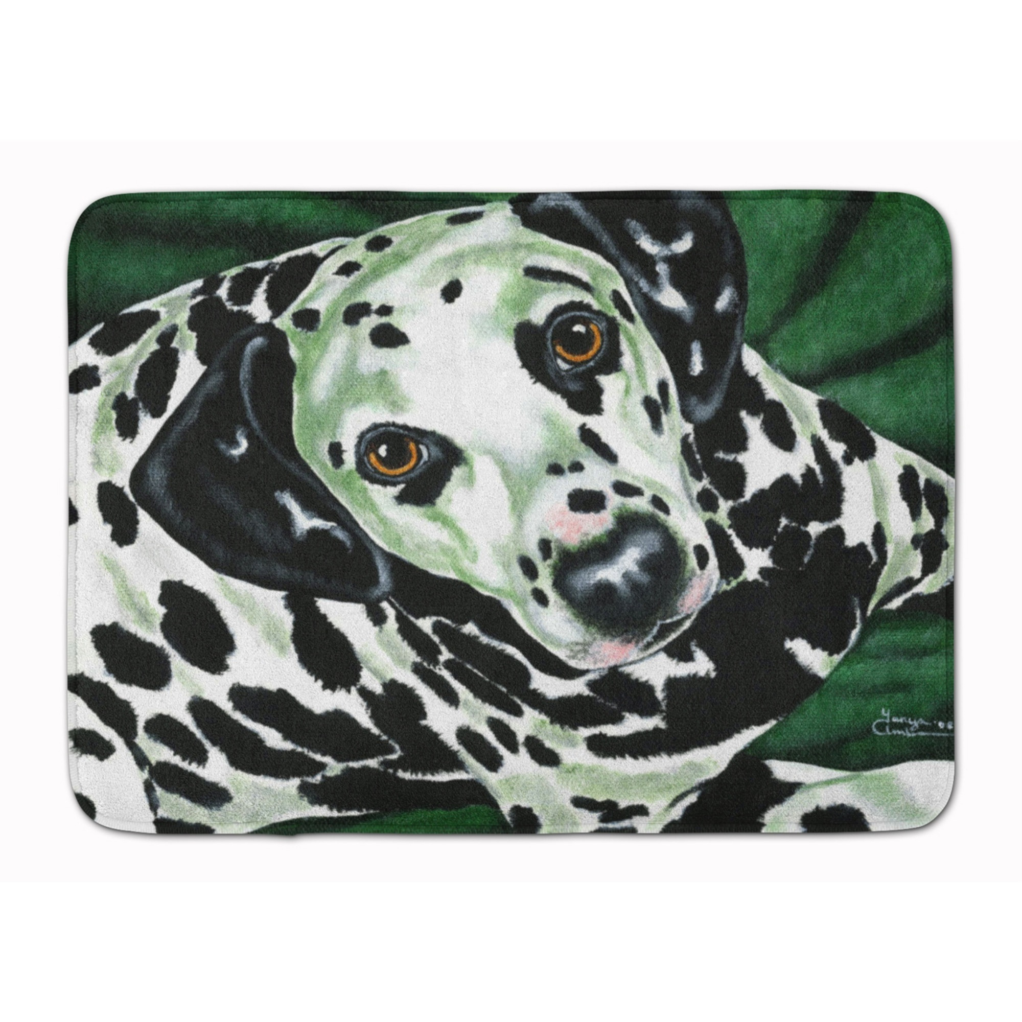 &quotCaroline's Treasures Emerald Beauty Dalmatian Floor Mat, 19"" x 27"", Multicolor"