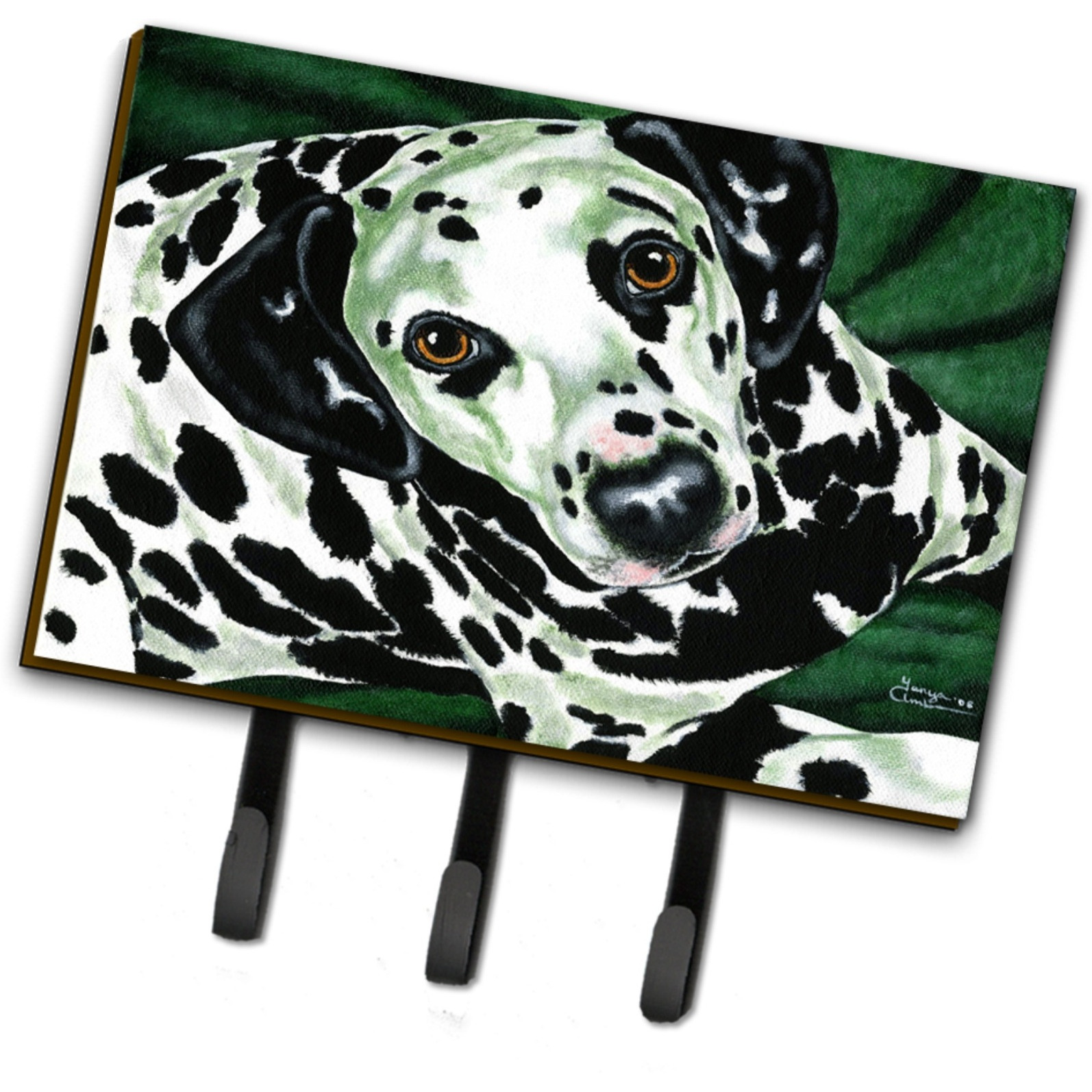 &quotCaroline's Treasures AMB1359TH68 Emerald Beauty Dalmatian Leash or Key Holder, Large, Multicolor"