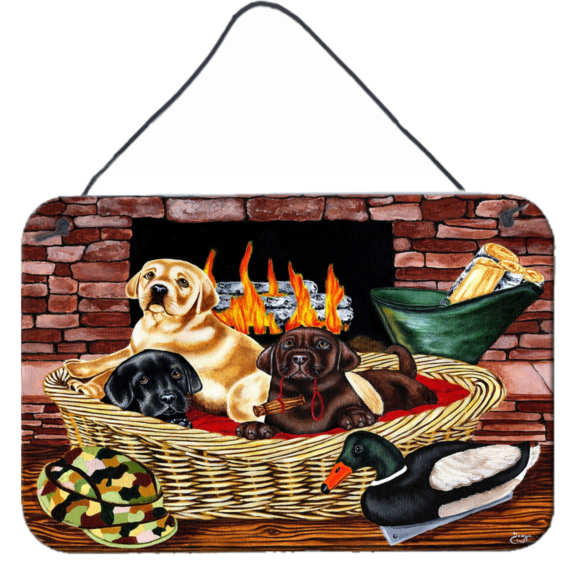 &quotCaroline's Treasures The Next Generation Labrador Wall or Door Hanging Prints AMB1362DS812, 8"" H x 12"" W, Multicolor"