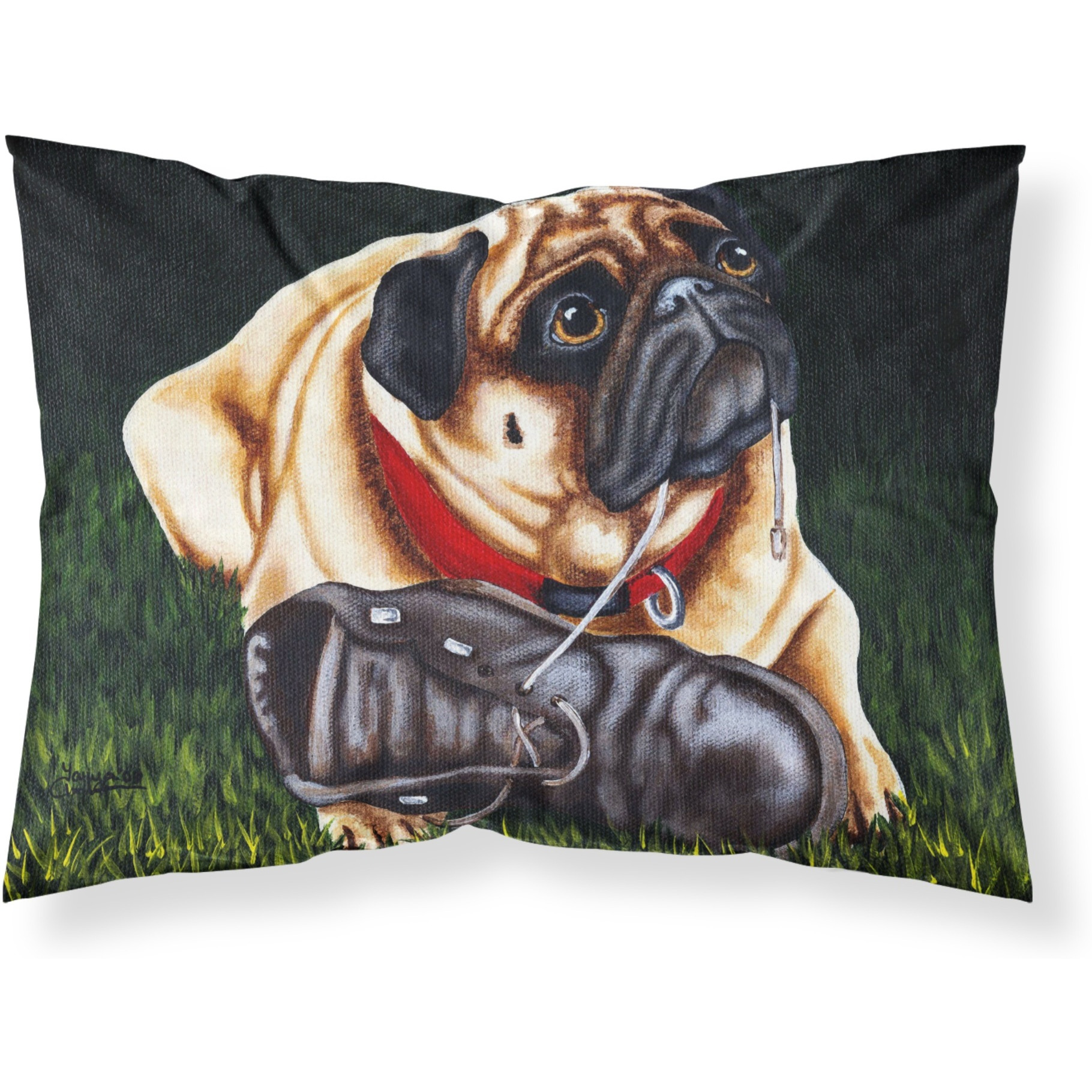 &quotCaroline's Treasures Cluster Buster the Pug Fabric Standard Pillowcase AMB1382PILLOWCASE, Multicolor"