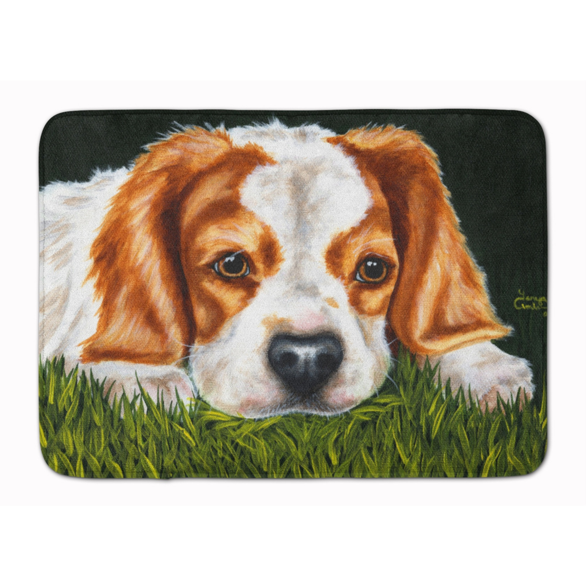 &quotCaroline's Treasures Cavalier Spaniel in the Grass Floor Mat, 19"" x 27"", Multicolor"