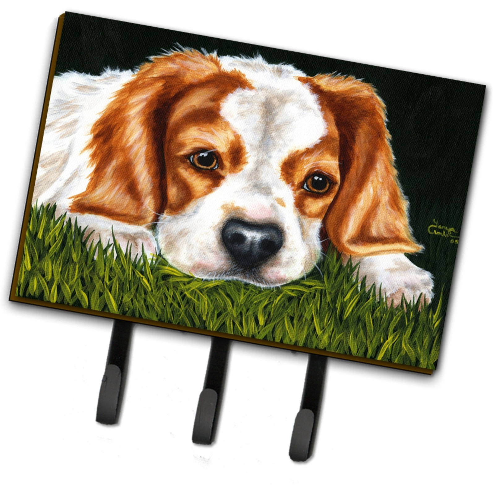 &quotCaroline's Treasures AMB1395TH68 CAVALIER Spaniel In The Grass Leash or Key Holder, Large, Multicolor"