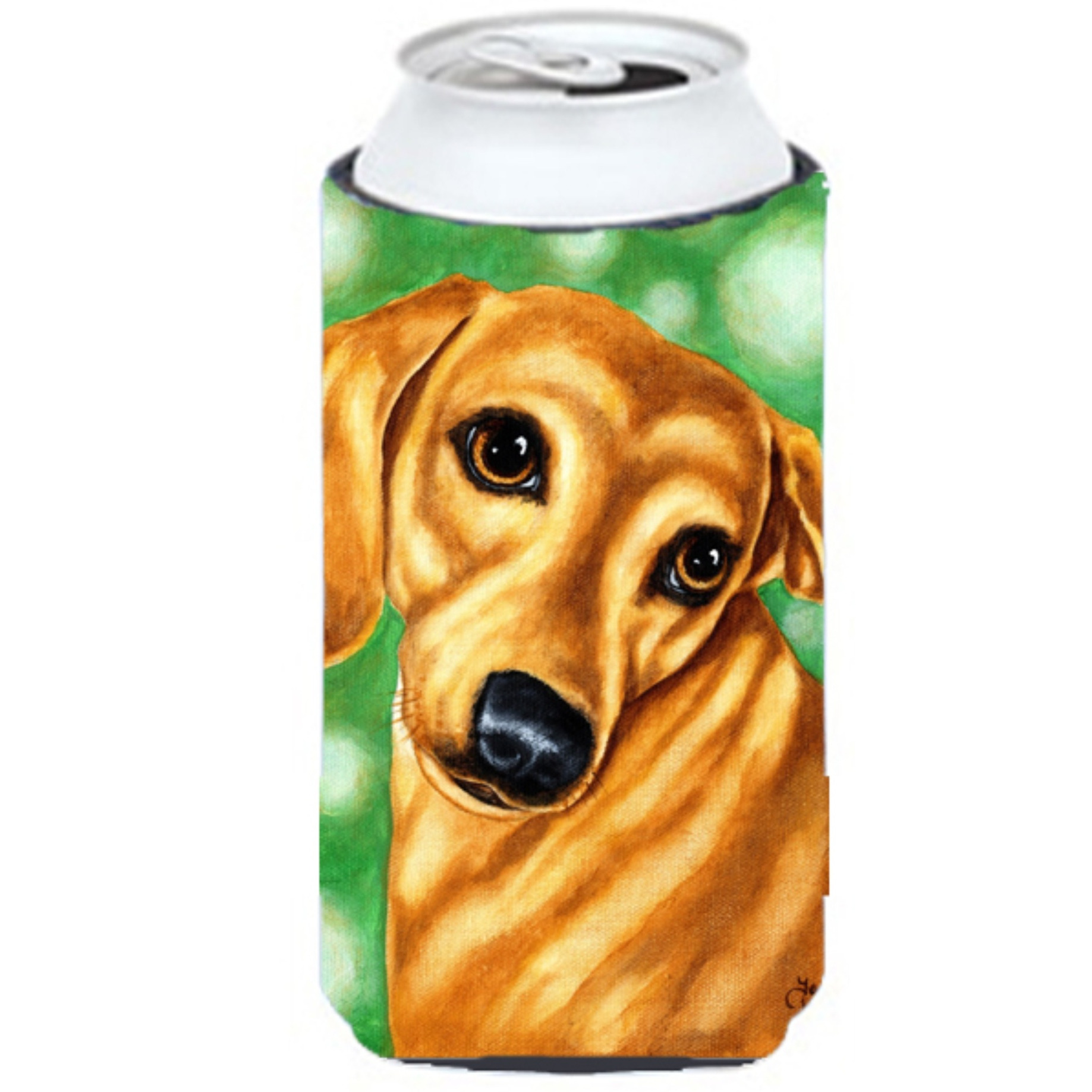 &quotCaroline's Treasures The Eyes Have It Dachshund Tall Boy Koozie Hugger, Multicolor"