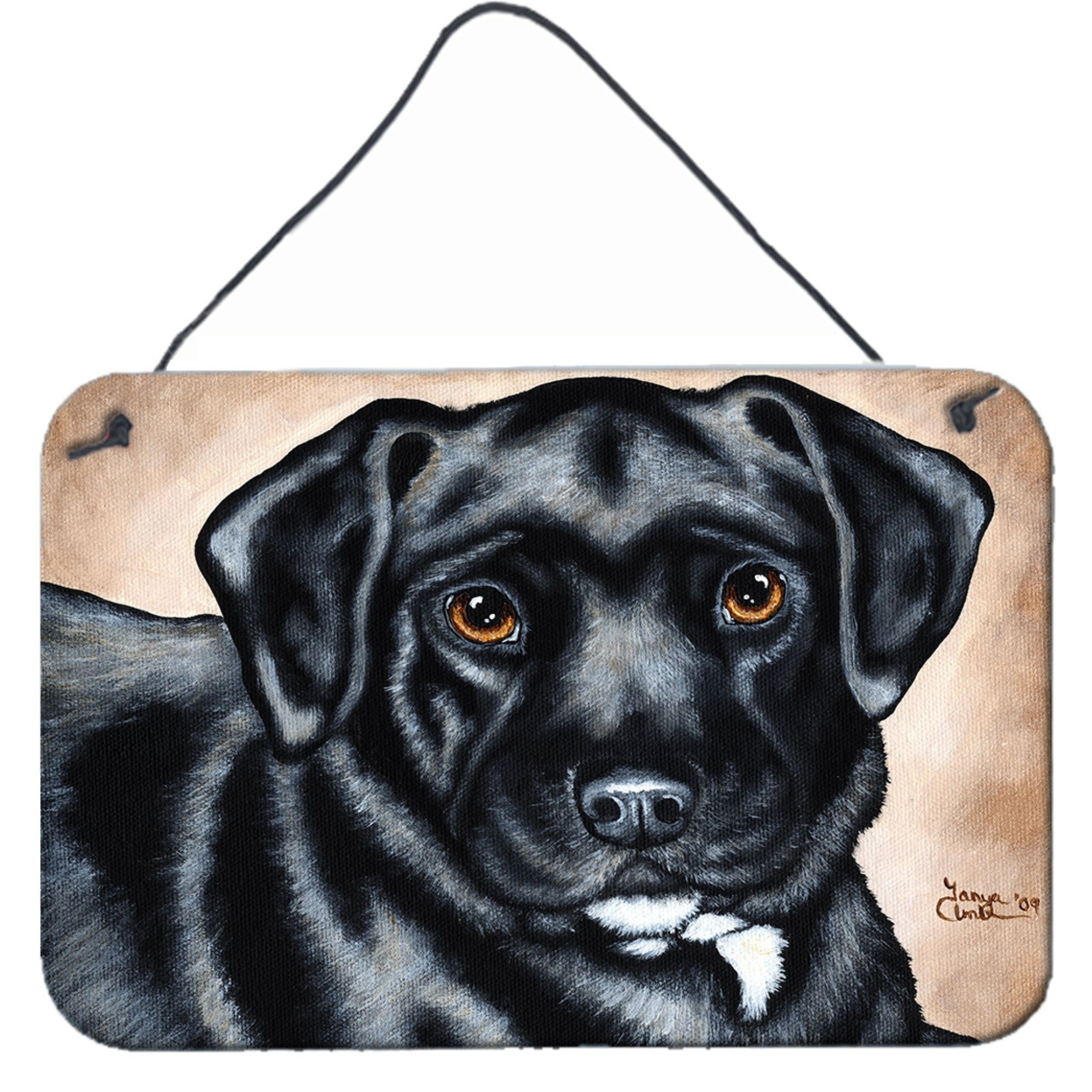 &quotCaroline's Treasures Black Bart the Labrador Wall or Door Hanging Prints AMB1415DS812, 8"&quotH x 12"&quotW, Multicolor"
