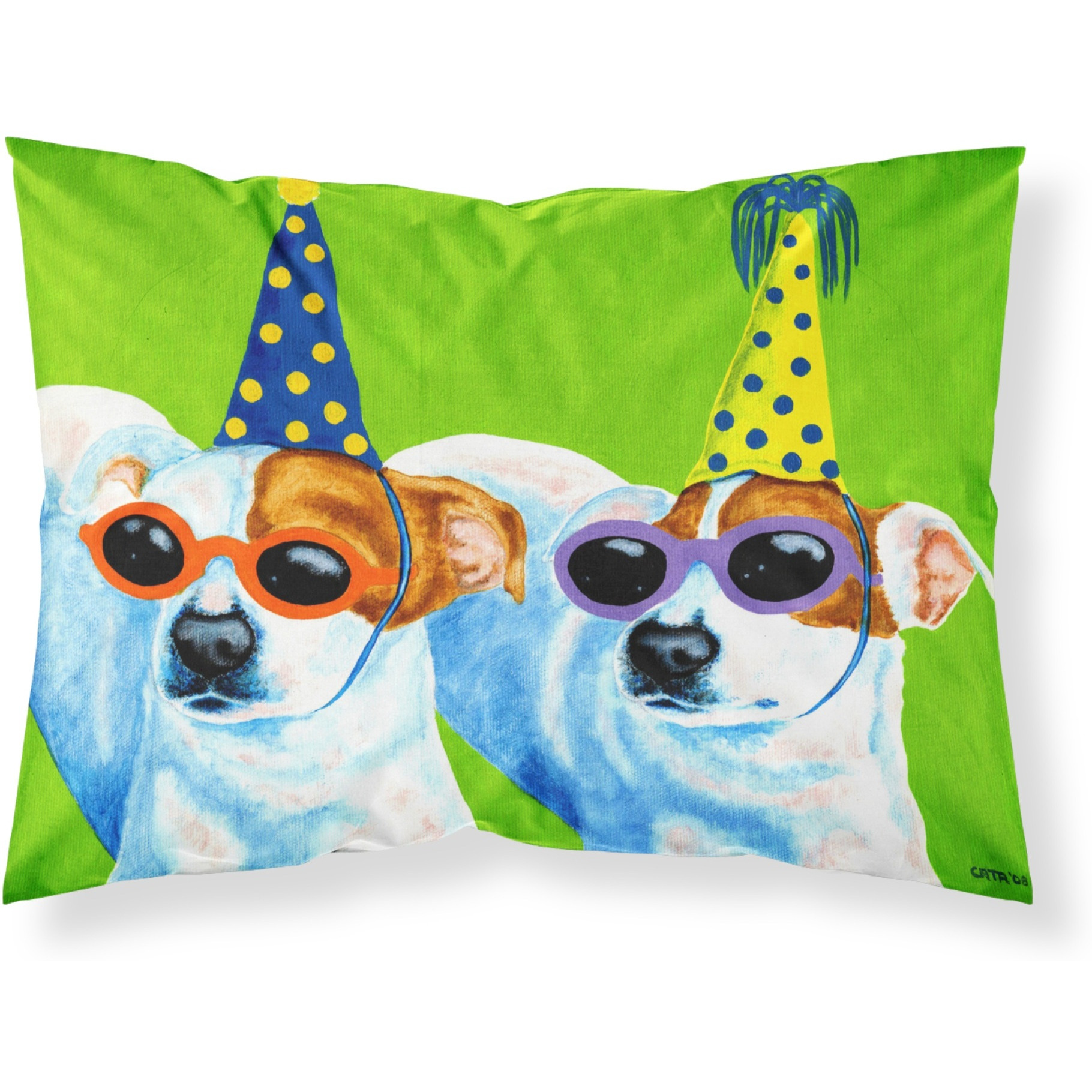 &quotCaroline's Treasures Party Animals Jack Russell Terriers Fabric Standard Pillowcase AMB1441PILLOWCASE, Multicolor"