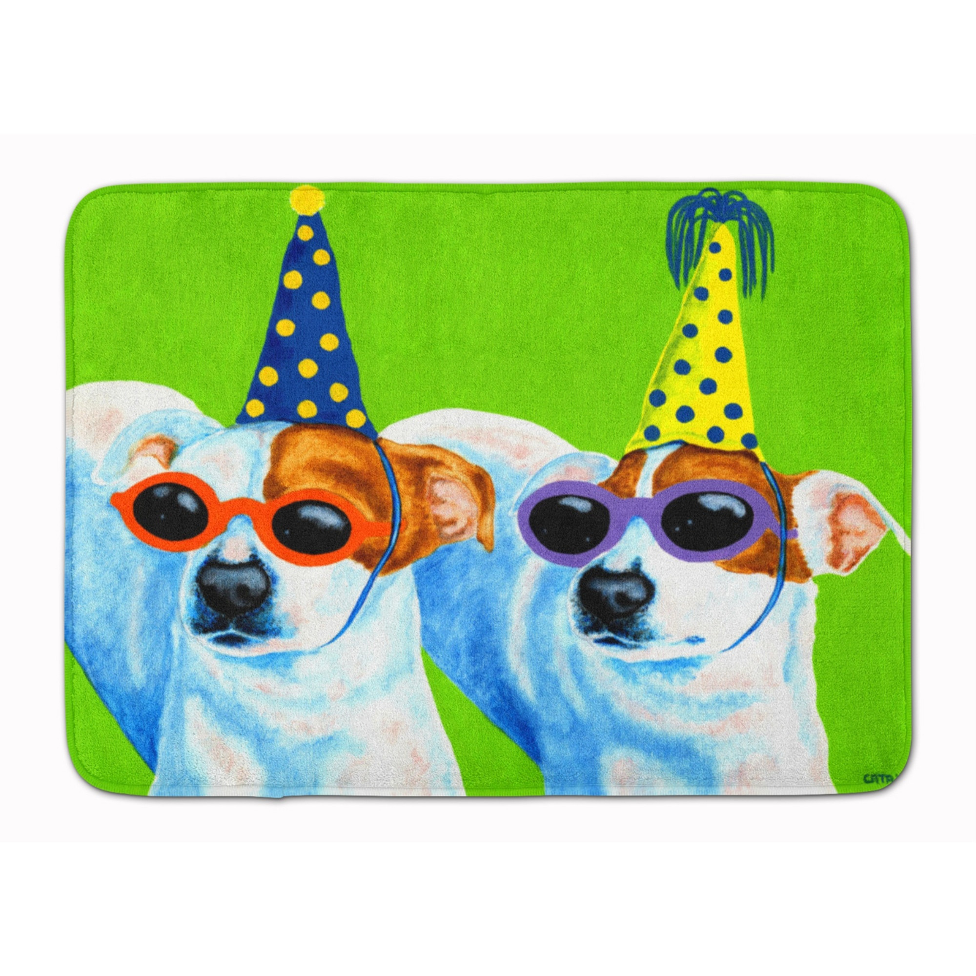 &quotCaroline's Treasures Party Animals Jack Russell Terriers Floor Mat, 19"" x 27"", Multicolor"