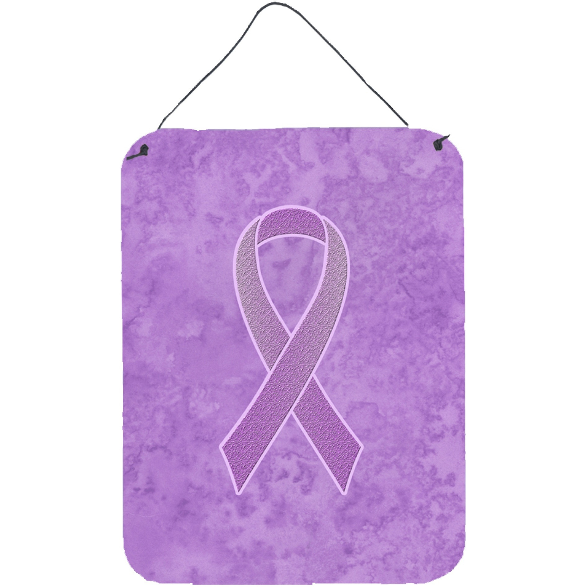 &quotCaroline's Treasures Lavender Ribbon for All Cancer Awareness Wall or Door Hanging Prints, 16"" x 12"""