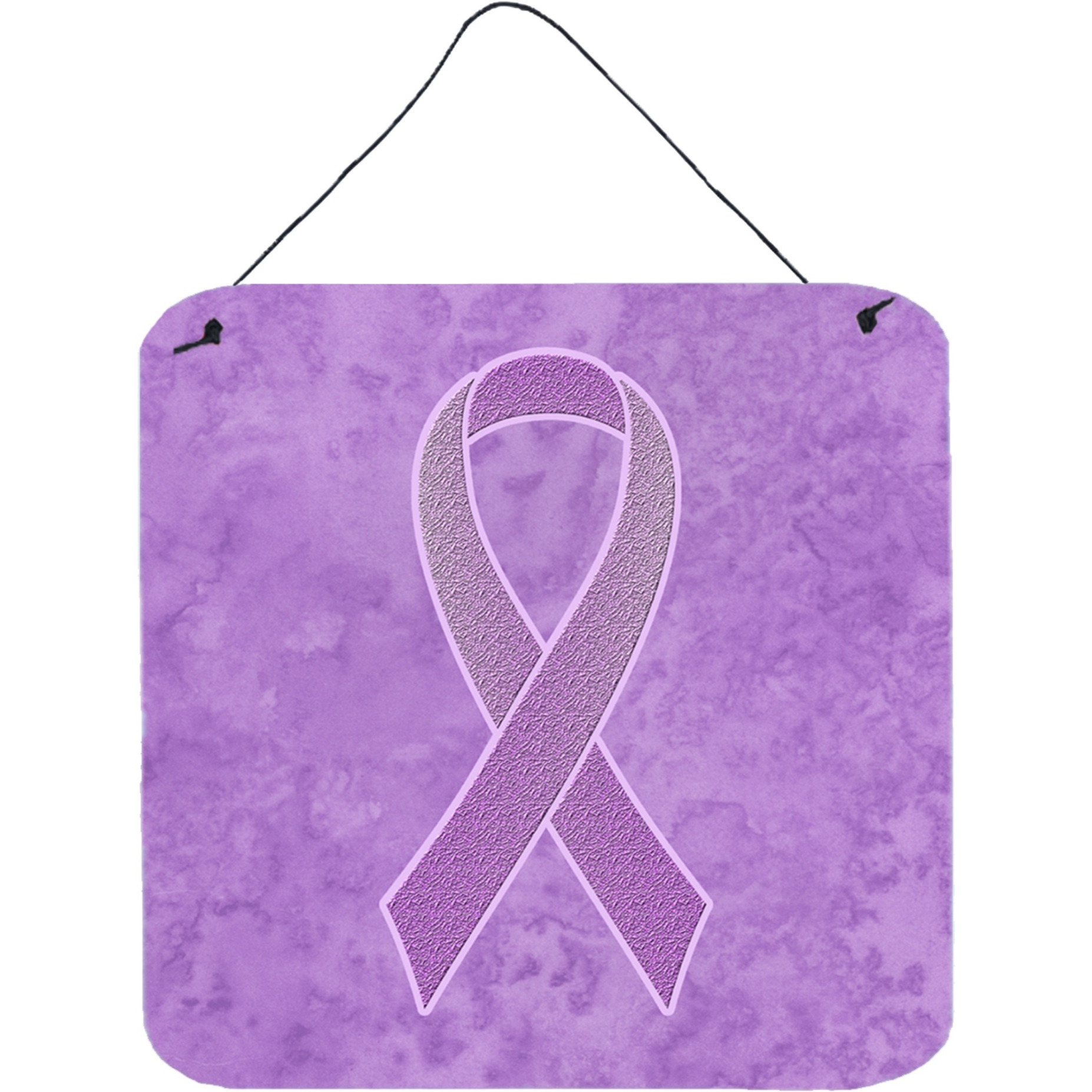 &quotCaroline's Treasures Lavender Ribbon for All Cancer Awareness Wall or Door Hanging Prints, 6 x 6"""