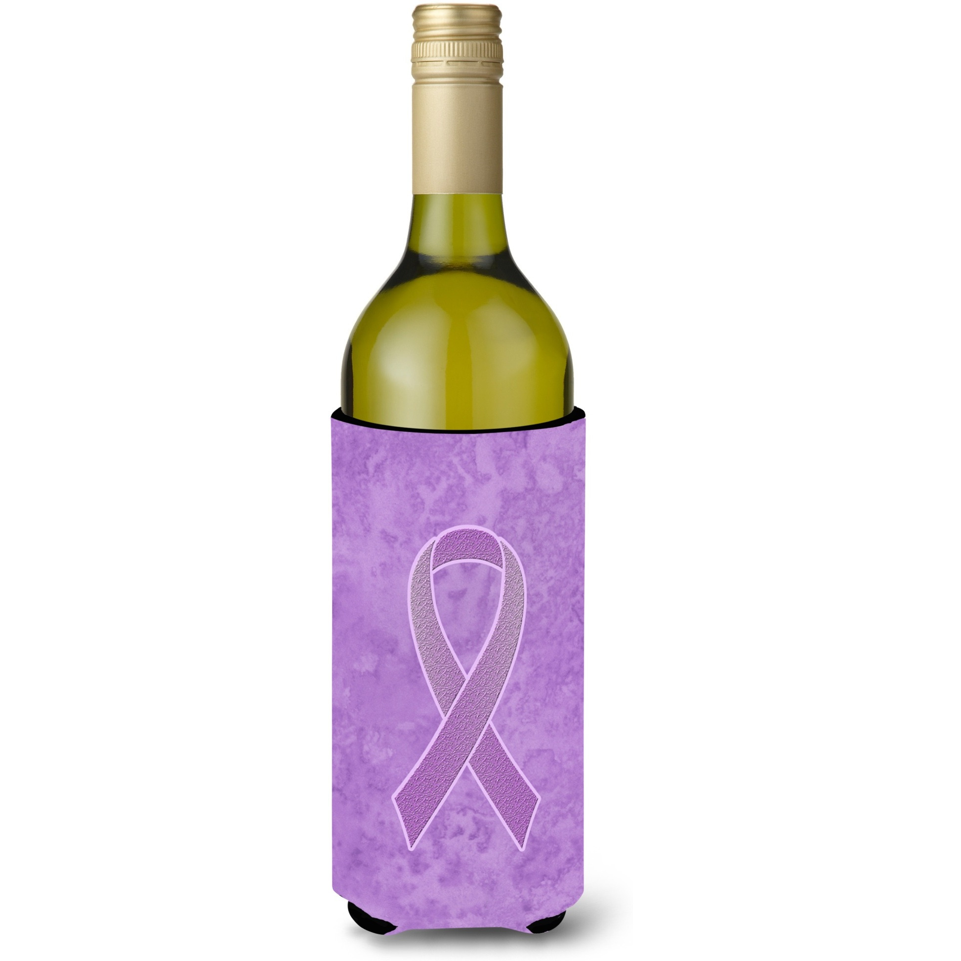 Lavender Ribbon for All Cancer Awareness Wine Bottle Beverage Insulator Hugger AN1200LITERK