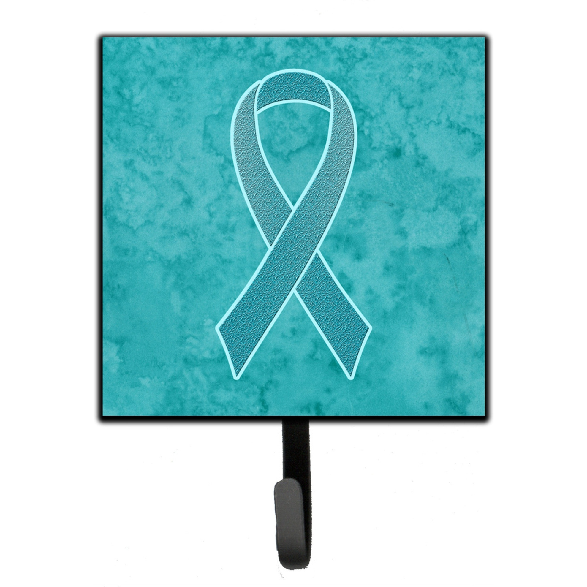 &quotCaroline's Treasures AN1201SH4 Teal Ribbon For Ovarian Cancer Awareness Leash or Key Holder, Small, Multicolor"