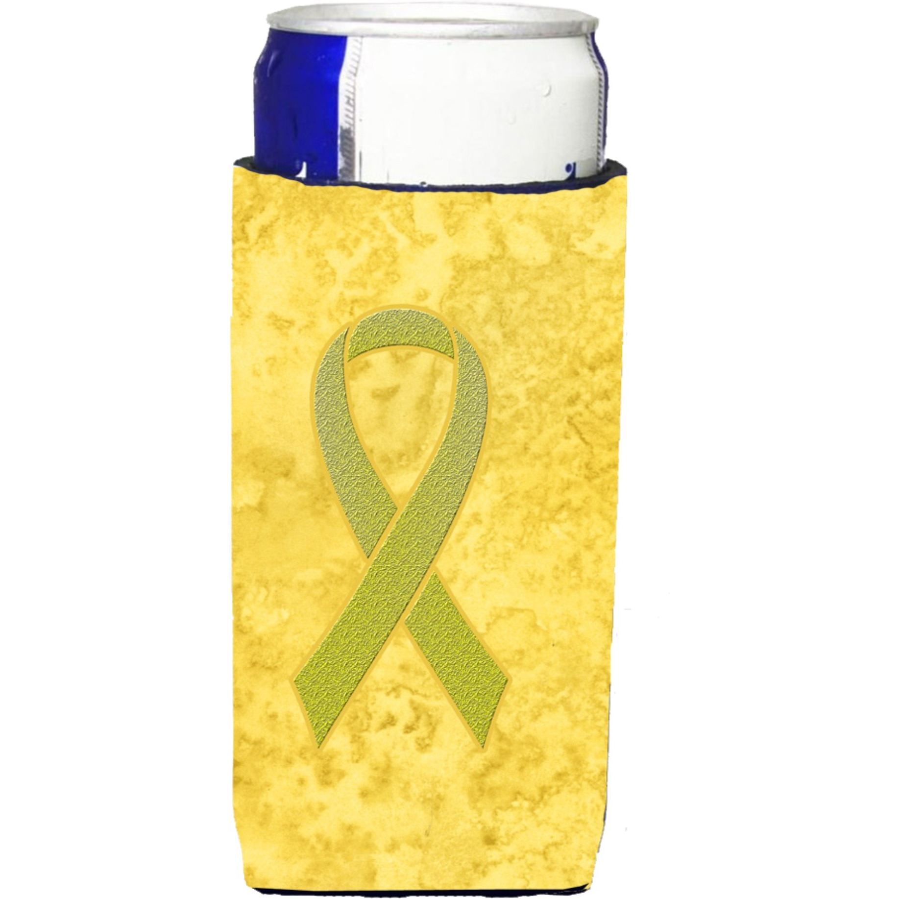&quotYellow Ribbon for Sarcoma, Bone or Bladder Cancer Awareness Ultra Beverage Insulators for slim cans AN1203MUK"