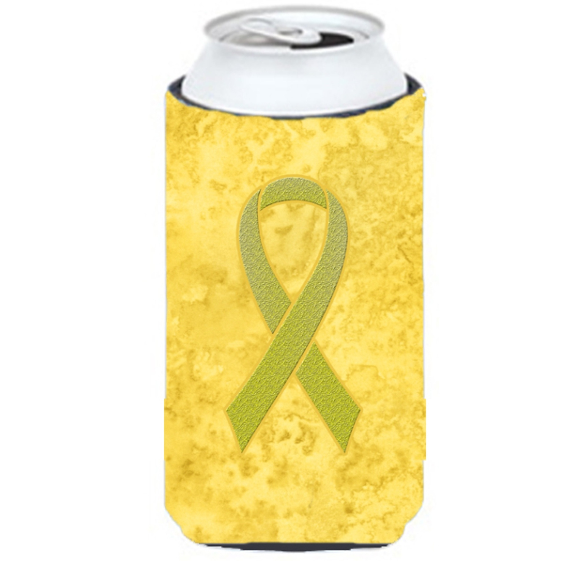 &quotYellow Ribbon for Sarcoma, Bone or Bladder Cancer Awareness Tall Boy Beverage Insulator Hugger AN1203TBC"
