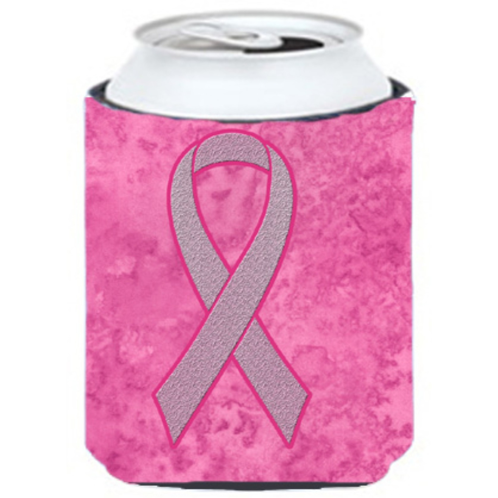 Pink Ribbon for Breast Cancer Awareness Can or Bottle Hugger AN1205CC