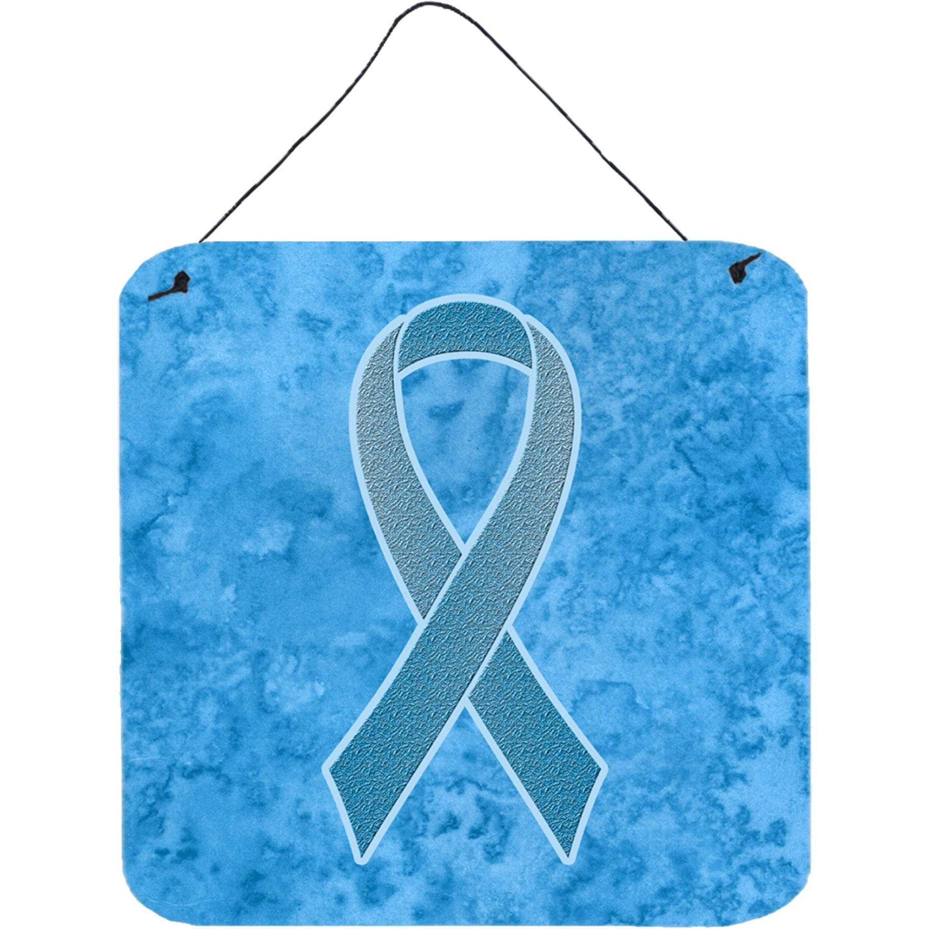 &quotCaroline's Treasures Blue Ribbon for Prostate Cancer Awareness Wall or Door Hanging Prints, 6 x 6"""