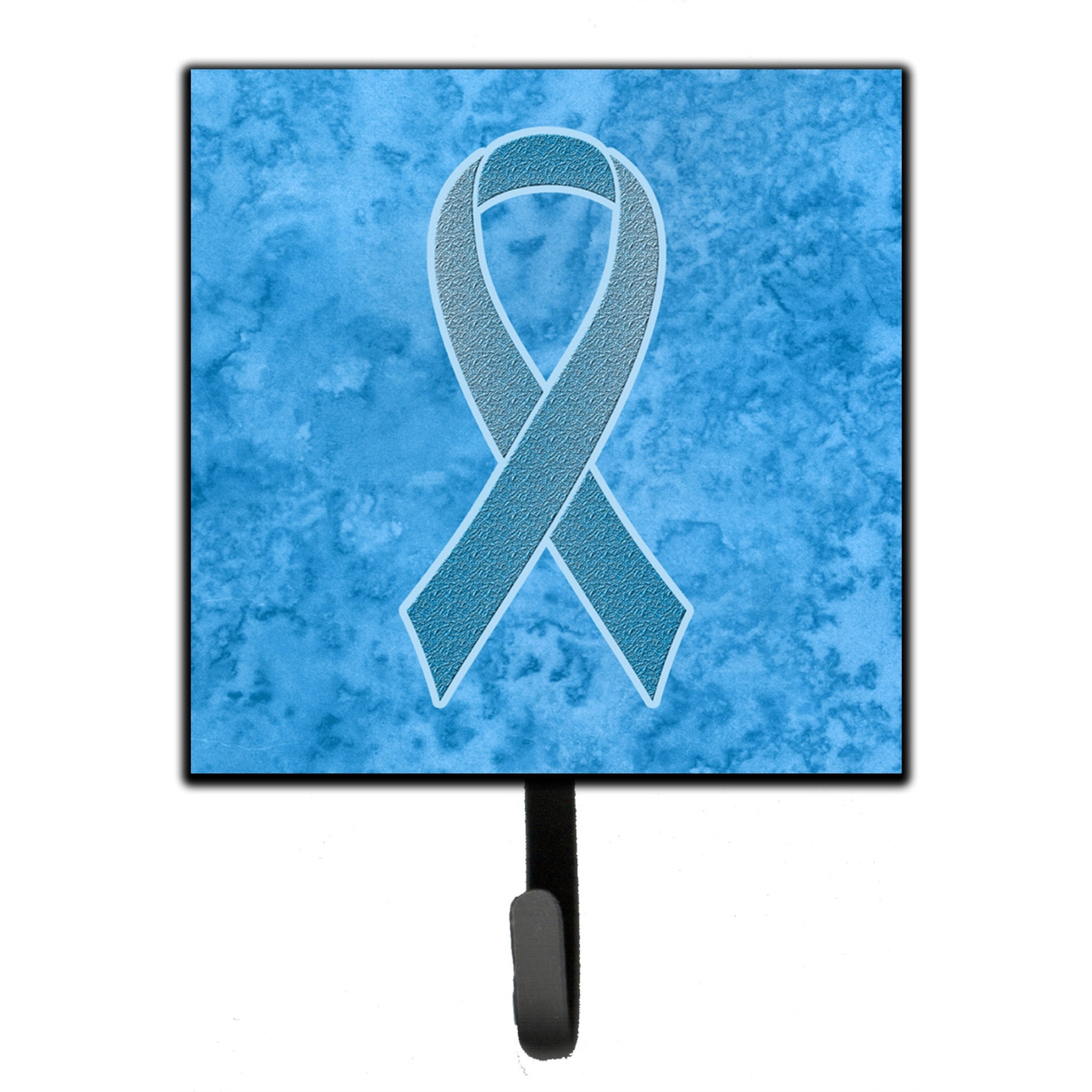 &quotCaroline's Treasures AN1206SH4 Blue Ribbon For Prostate Cancer Awareness Leash or Key Holder, Small, Multicolor"
