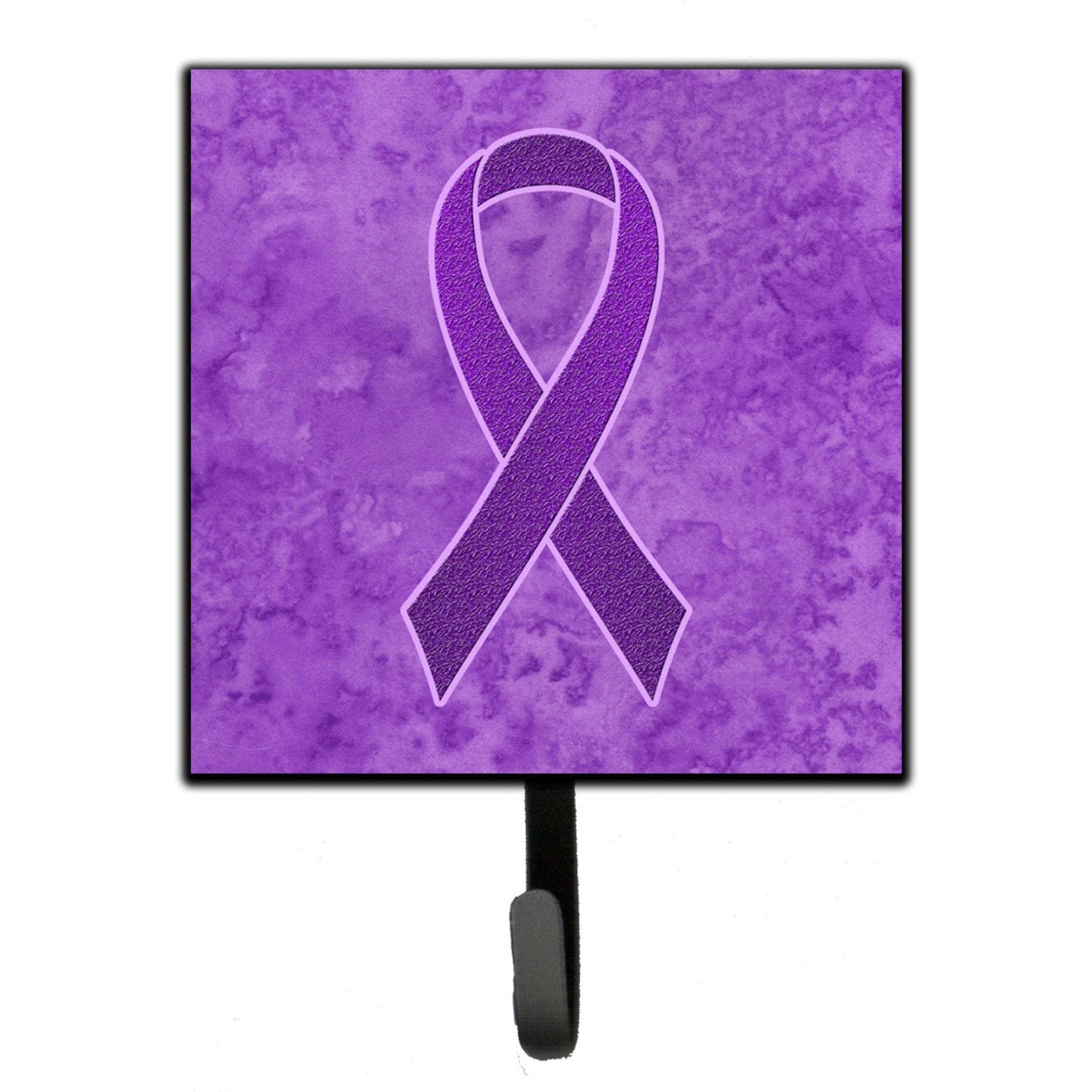 &quotCaroline's Treasures AN1207SH4 Purple Ribbon For Pancreatic and Leiomyosarcoma Cancer Awareness Leash or Key Holder, Small, Multicolor"