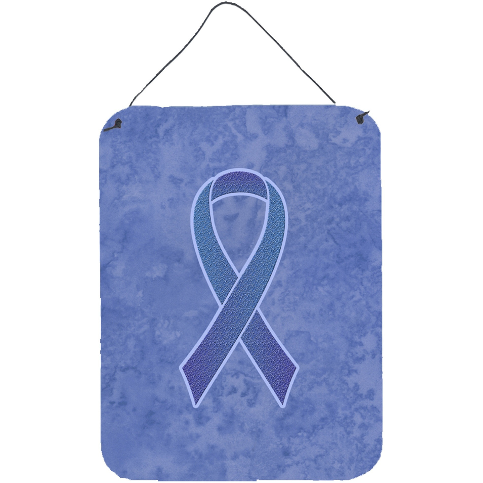 &quotCaroline's Treasures Periwinkle Blue Ribbon for Esophageal and Stomach Cancer Awareness Wall or Door Hanging Prints, 16"" x 12"""