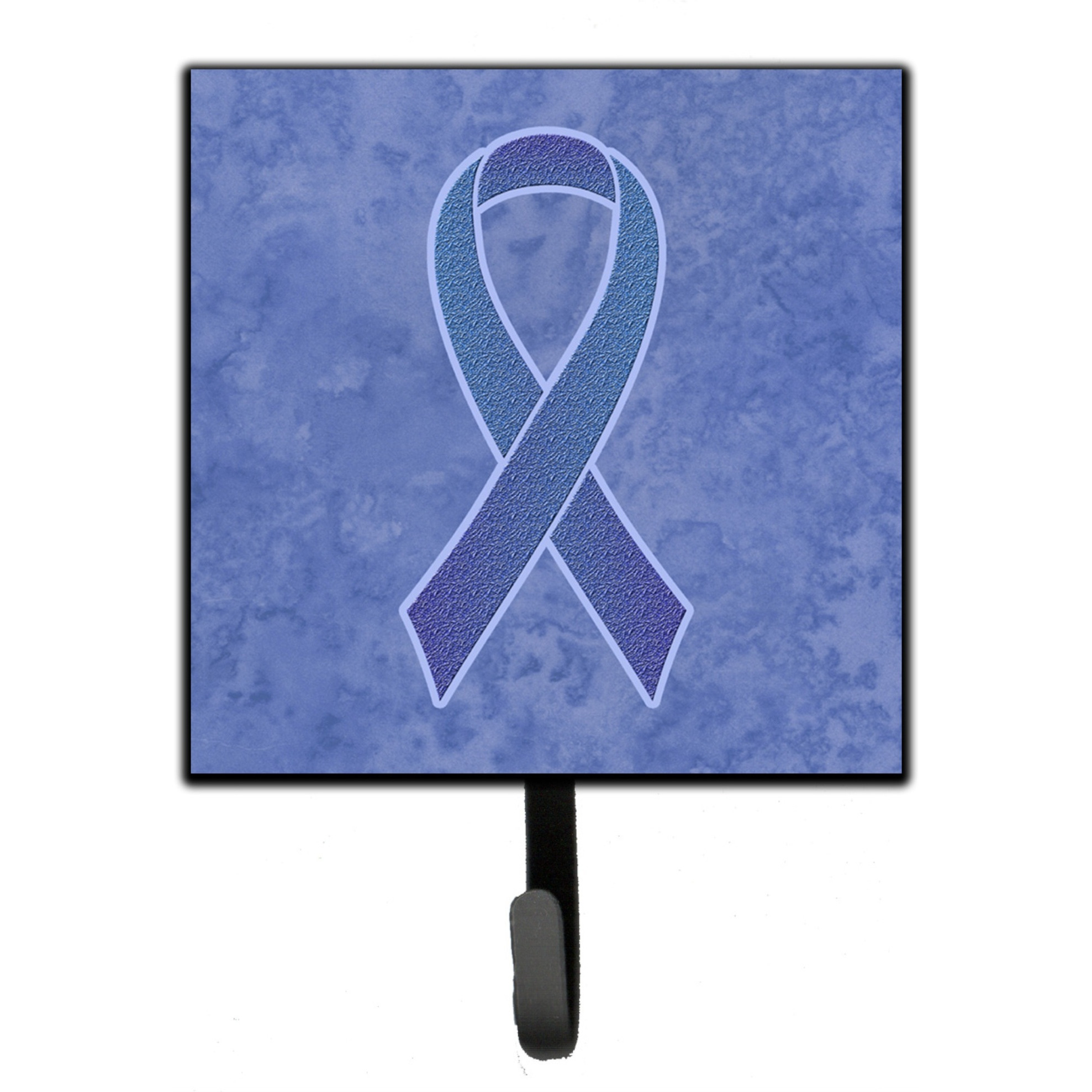 &quotCaroline's Treasures AN1208SH4 Periwinkle Blue Ribbon For Esophageal and Stomach Cancer Awareness Leash or Key Holder, Small, Multicolor"