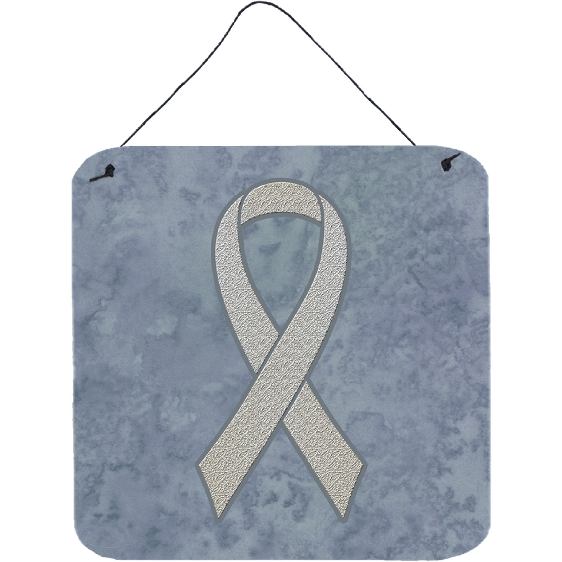 &quotCaroline's Treasures Clear Ribbon for Lung Cancer Awareness Wall or Door Hanging Prints, 6 x 6"""