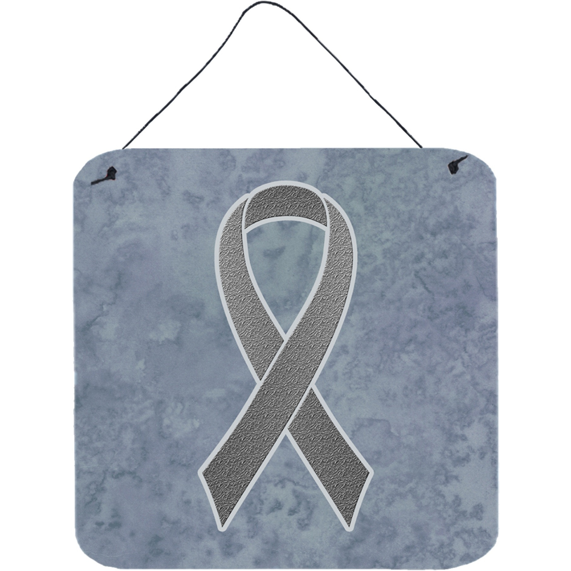 &quotCaroline's Treasures Grey Ribbon for Brain Cancer Awareness Wall or Door Hanging Prints, 6 x 6"""
