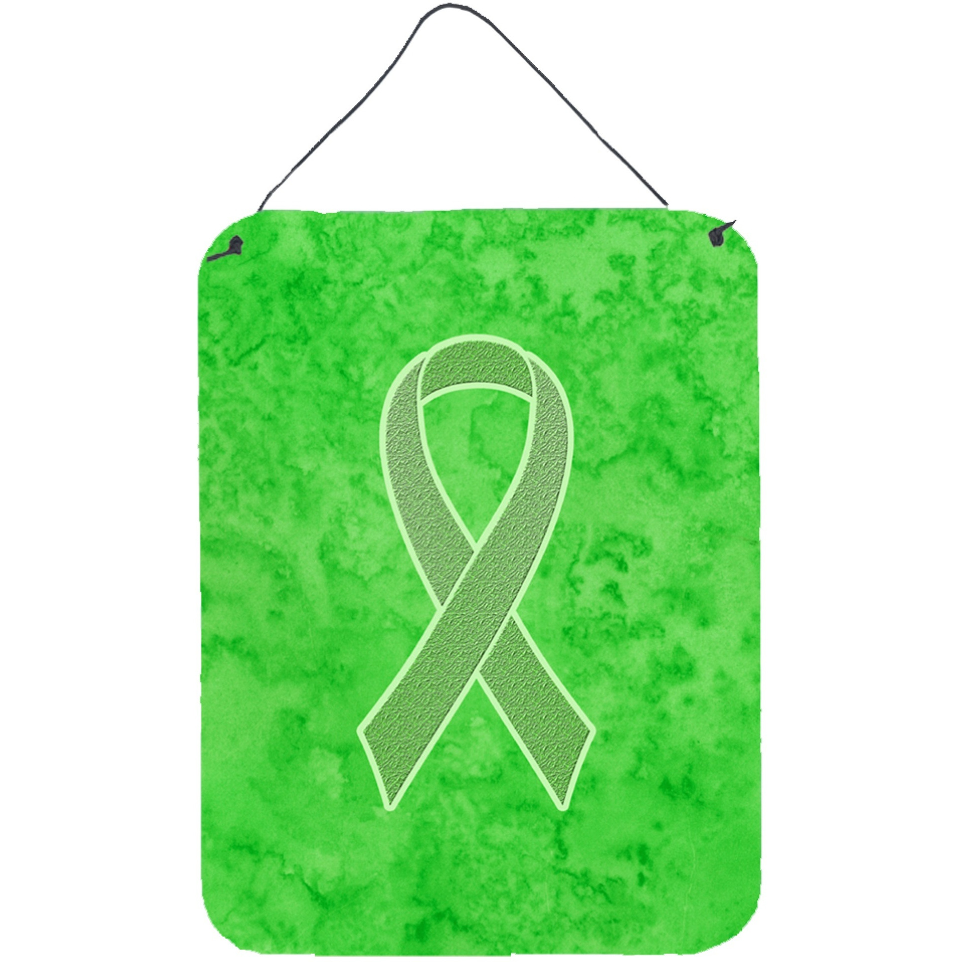 &quotCaroline's Treasures Lime Green Ribbon for Lymphoma Cancer Awareness Wall or Door Hanging Prints, 16"" x 12"""