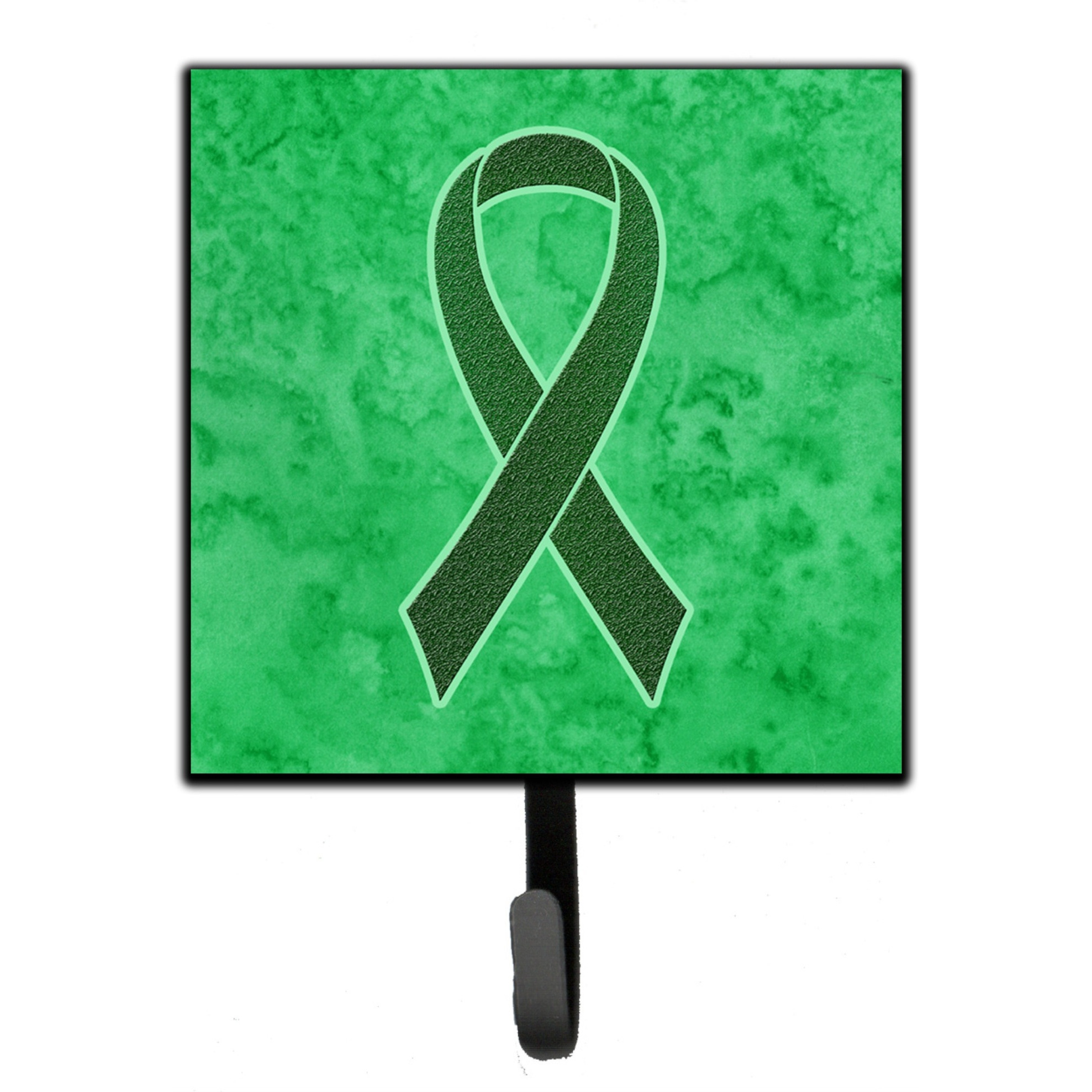 &quotCaroline's Treasures AN1221SH4 Emerald Green Ribbon For Liver Cancer Awareness Leash or Key Holder, Small, Multicolor"