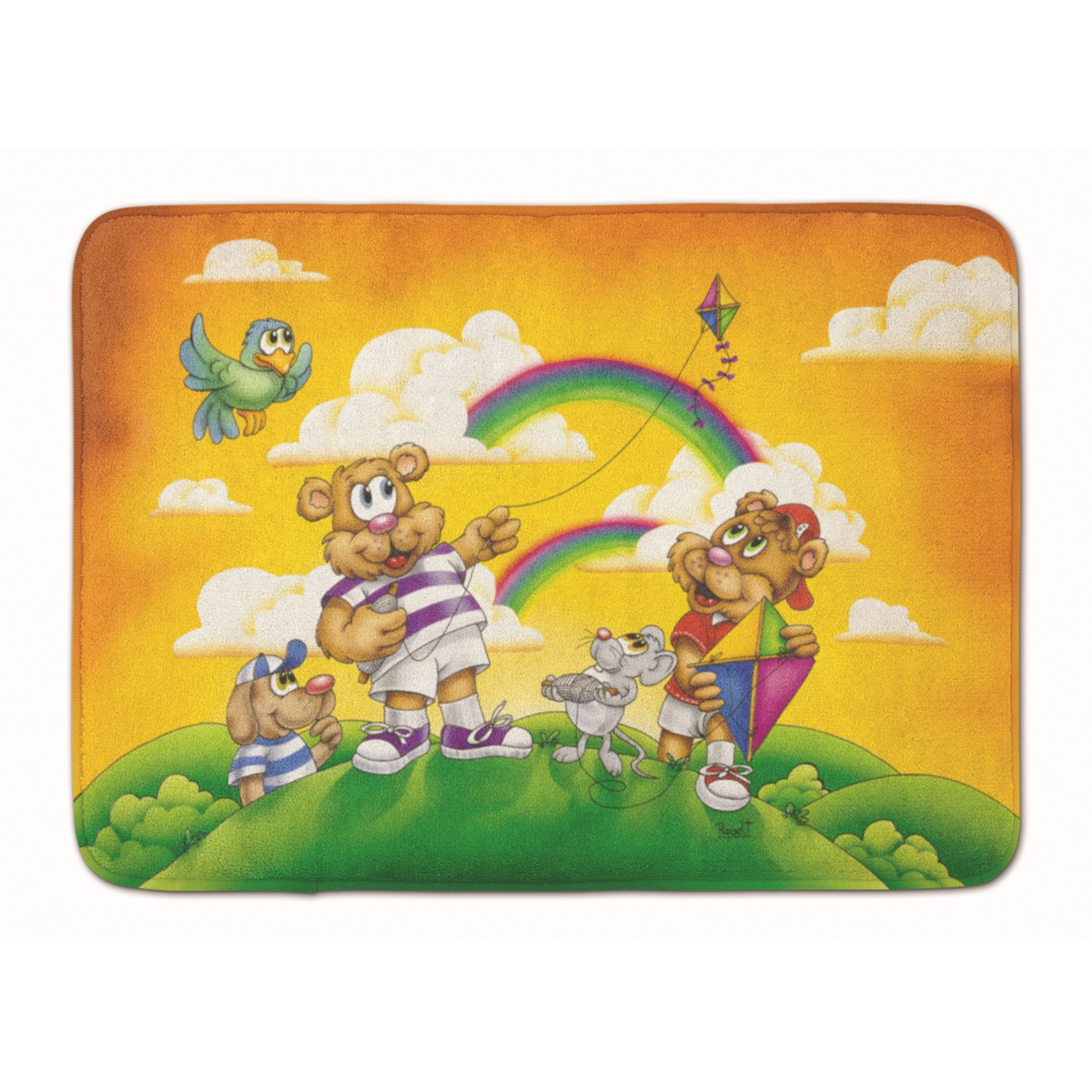 &quotCaroline's Treasures Bears Flying a Kite Floor Mat, 19"" x 27"", Multicolor"