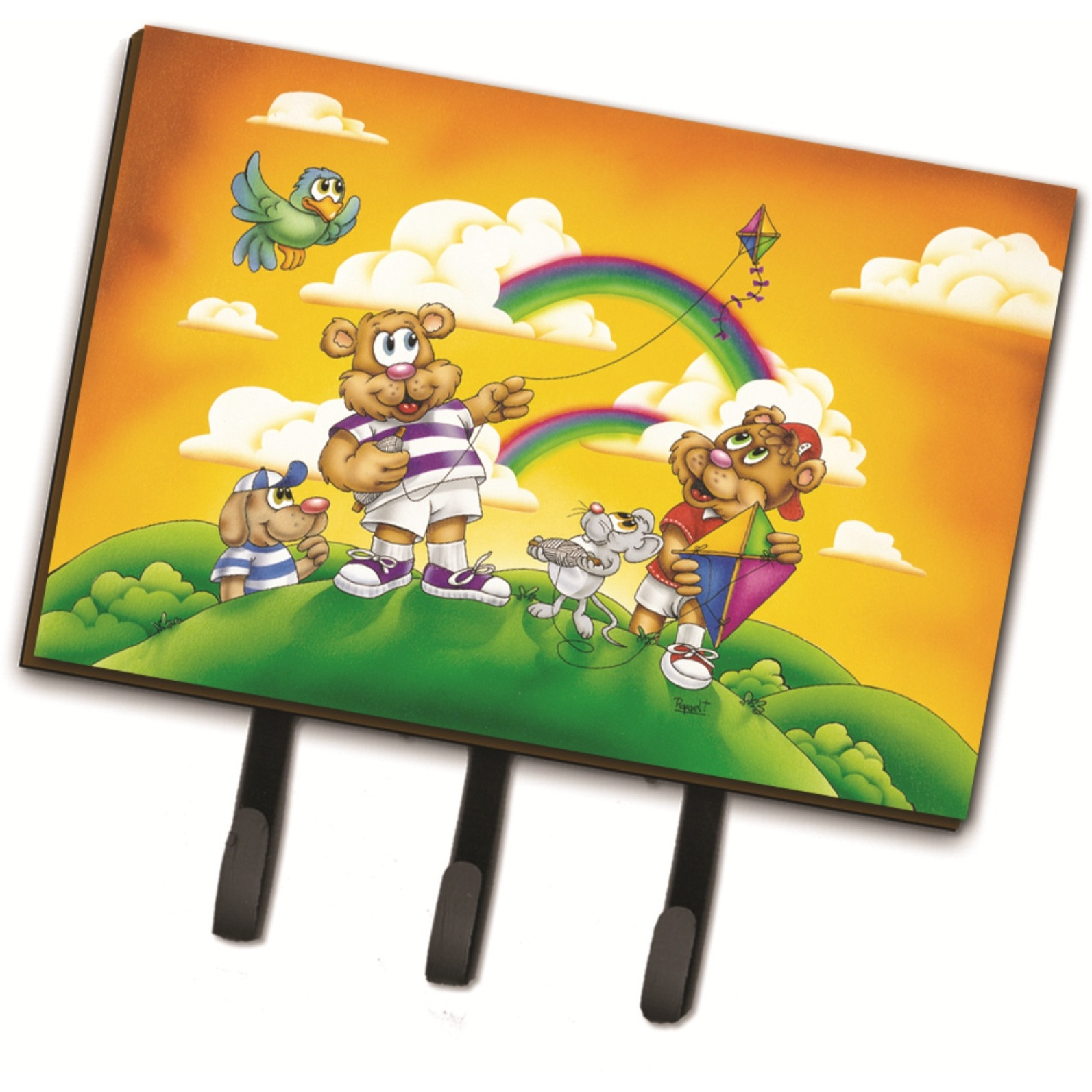&quotCaroline's Treasures Bears Flying a Kite Leash or Key Holder APH0374TH68, Triple, Multicolor"