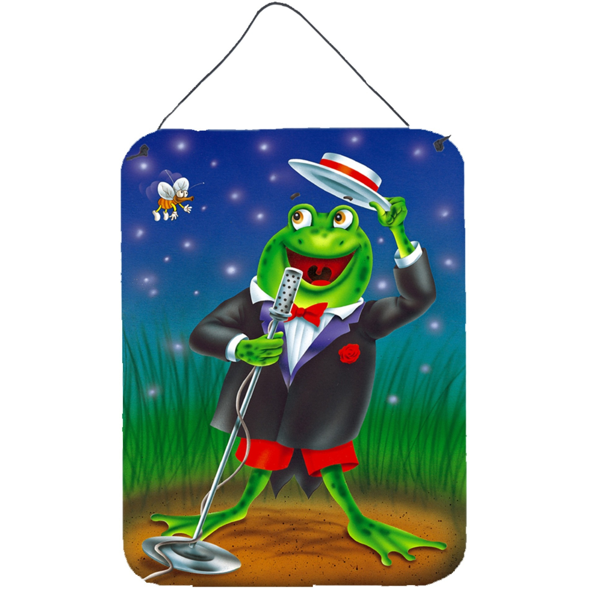&quotCaroline's Treasures Frog Comedy Routine Wall or Door Hanging Prints APH0523DS1216, 16HX12W, Multicolor"
