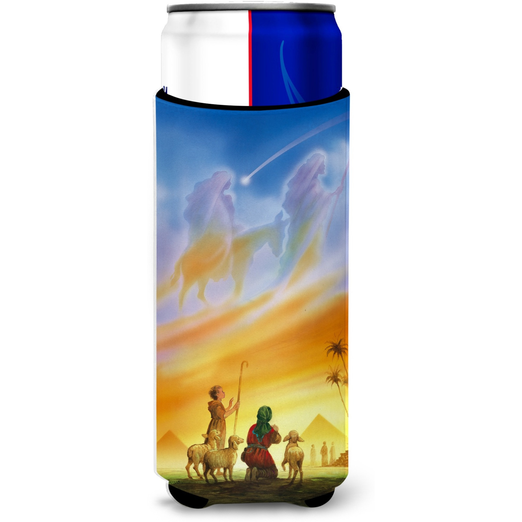 &quotCaroline's Treasures Shepherds being Guided Christmas Michelob Ultra Koozies for slim cans, Multicolor"
