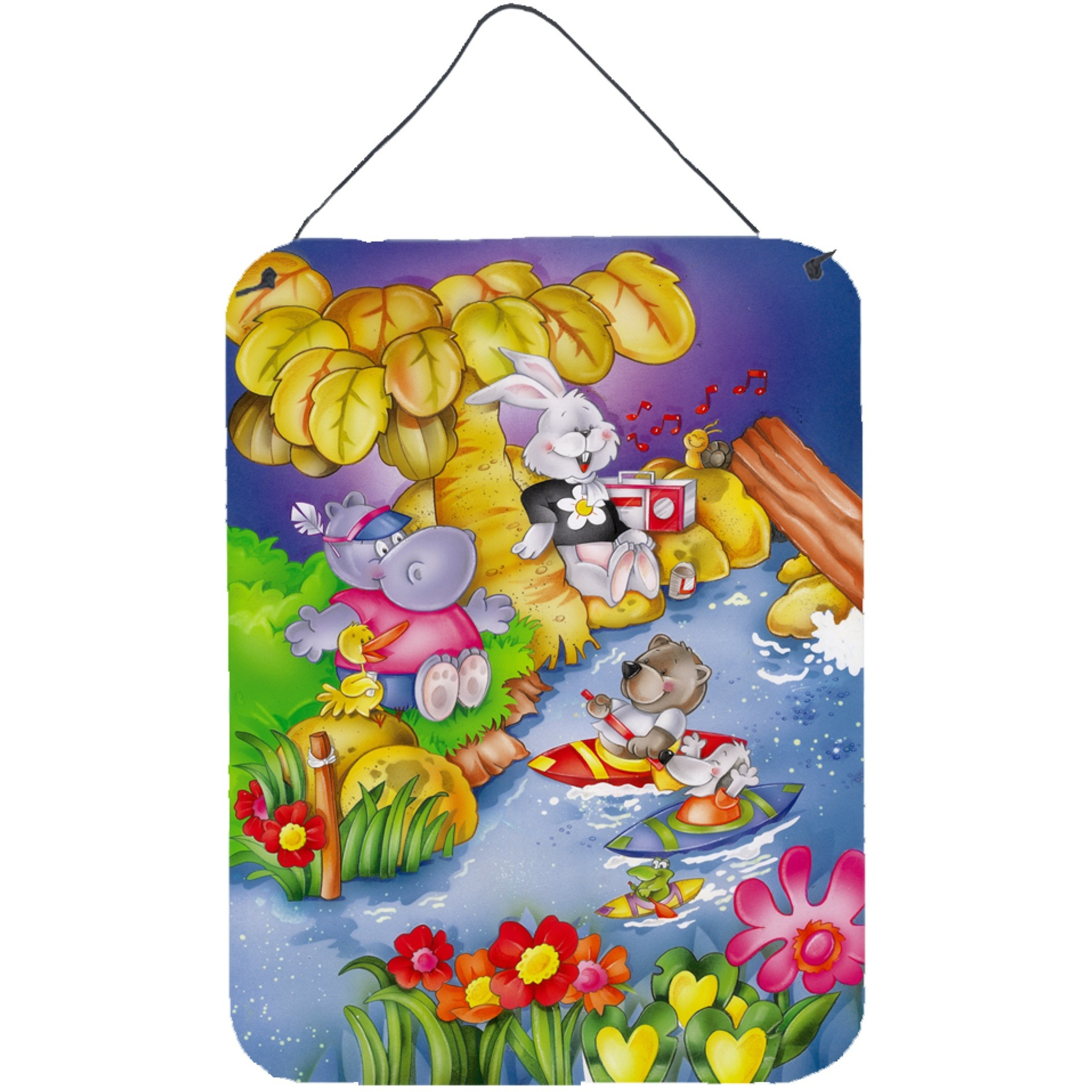 &quotCaroline's Treasures Animals Kayaking Wall or Door Hanging Prints APH0978DS1216, 16HX12W, Multicolor"