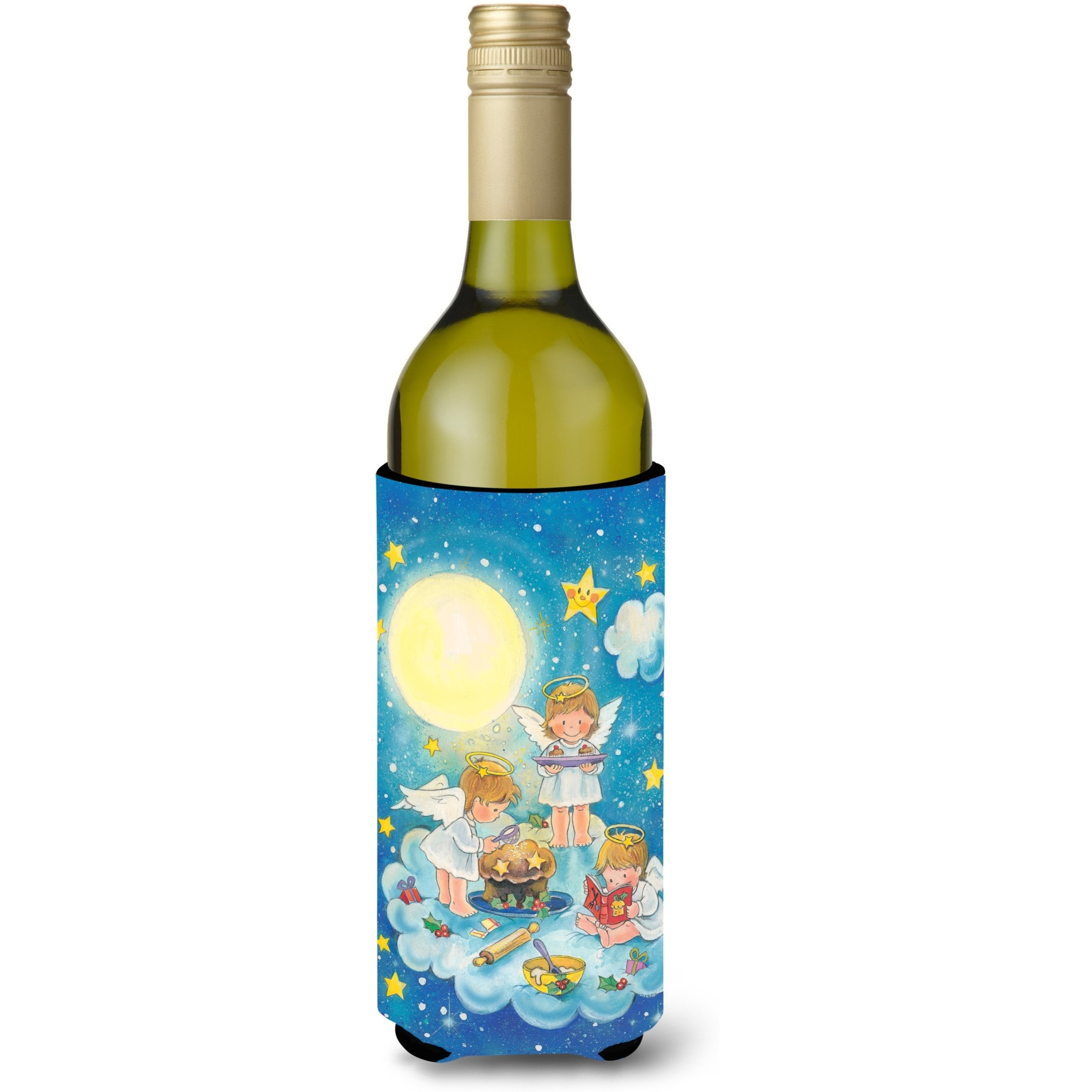 &quotCaroline's Treasures Angels Baking Wine Bottle Koozie Hugger, 750ml, Multicolor"
