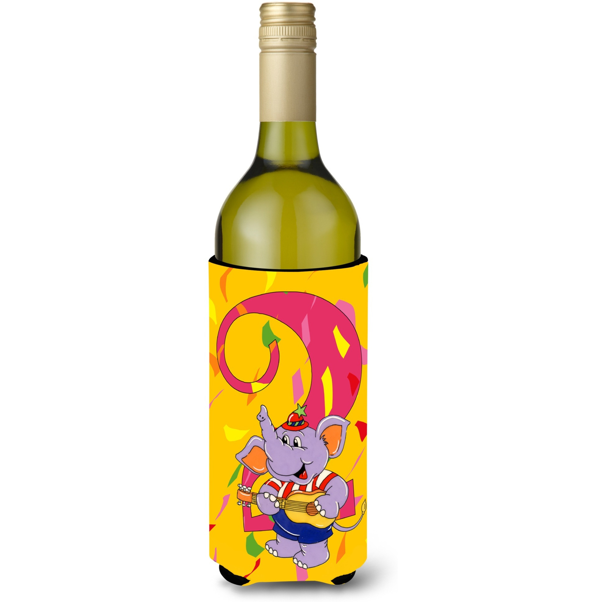 &quotCaroline's Treasures APH2159LITERK Happy 2nd Birthday Age 2 Wine Bottle Koozie Hugger, 750ml, Multicolor"