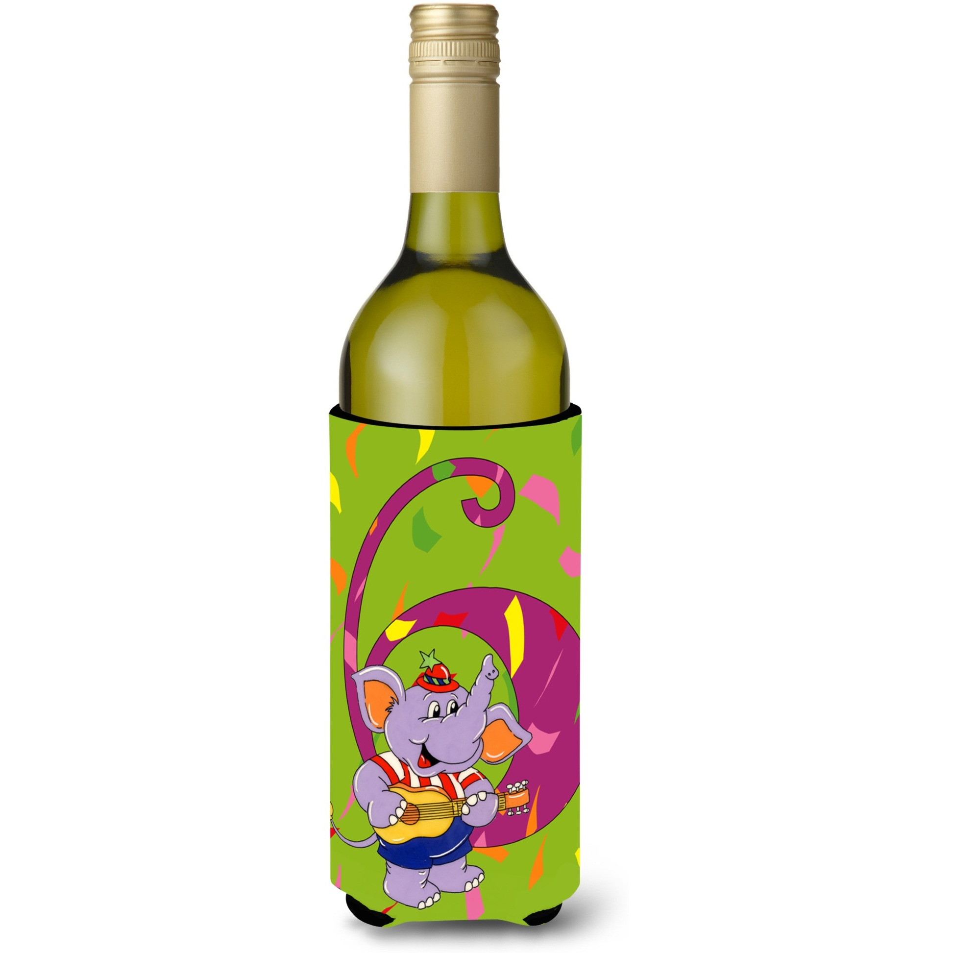 &quotCaroline's Treasures APH2164LITERK Happy 6th Birthday Age 6 Wine Bottle Koozie Hugger, 750ml, Multicolor"