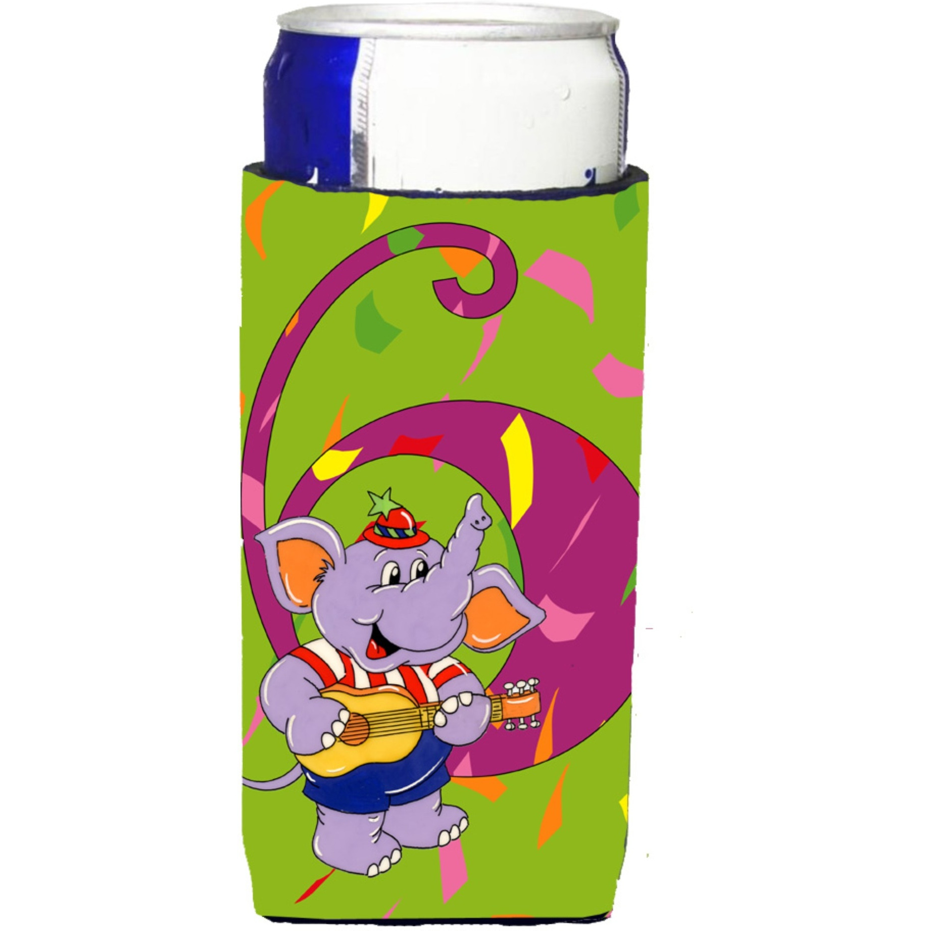 &quotCaroline's Treasures APH2164MUK Happy 6th Birthday Age 6 Michelob Ultra Koozies For Slim Cans, Multicolor"
