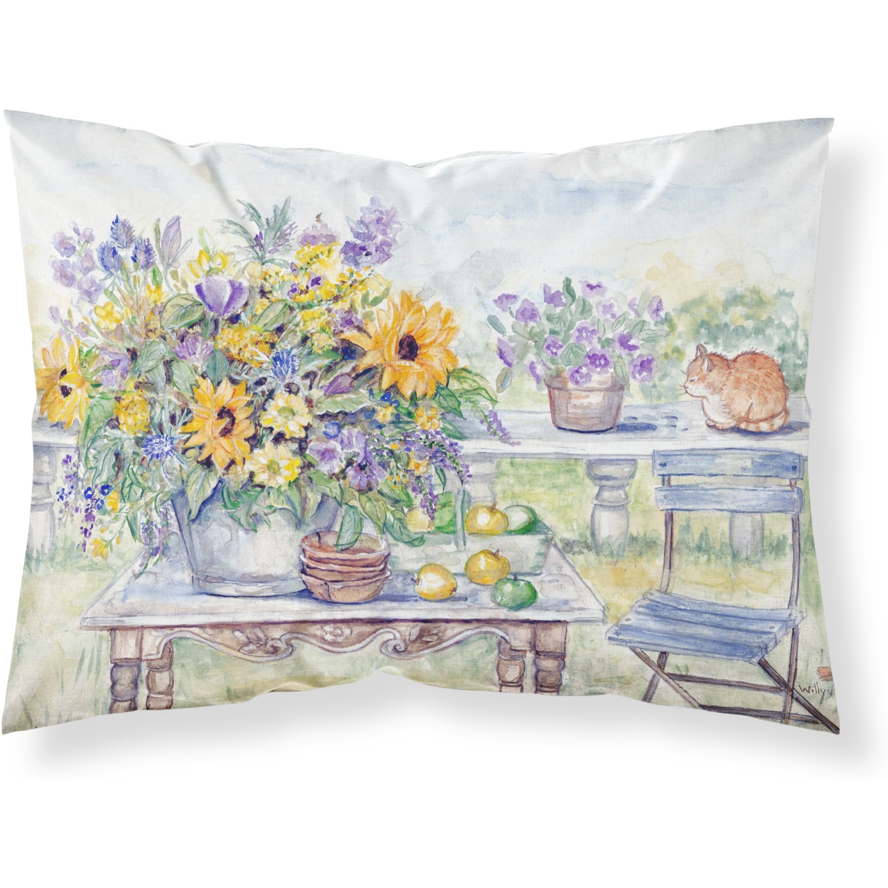 &quotCaroline's Treasures Patio Bouquet of Flowers Fabric Standard Pillowcase APH3566PILLOWCASE, Multicolor"