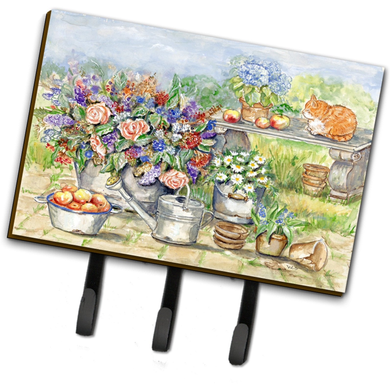 &quotCaroline's Treasures Patio Bouquet and Cat Leash or Key Holder APH3567TH68, Triple, Multicolor"