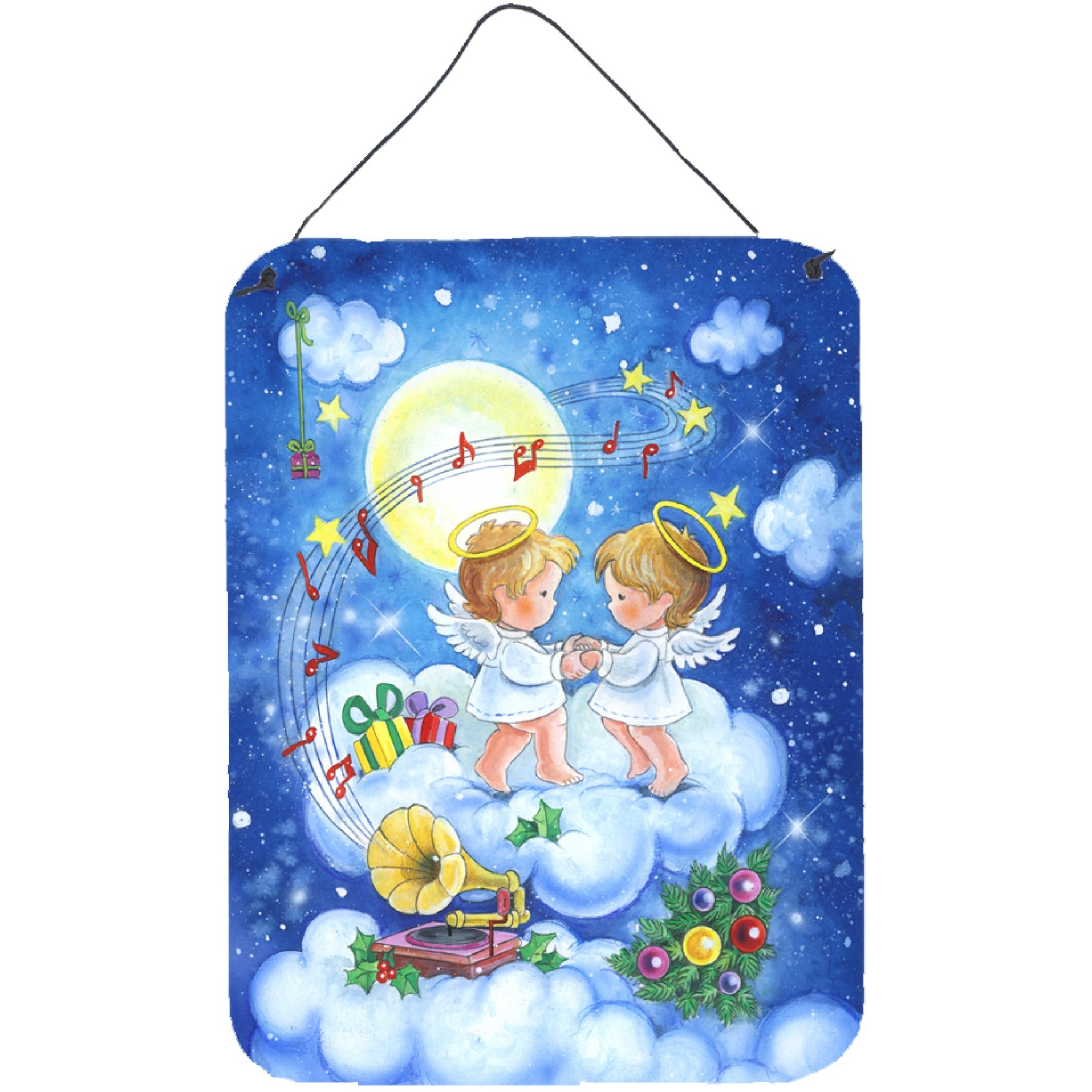 &quotCaroline's Treasures Angels Making Music Together Wall or Door Hanging Prints APH3790DS1216, 16HX12W, Multicolor"