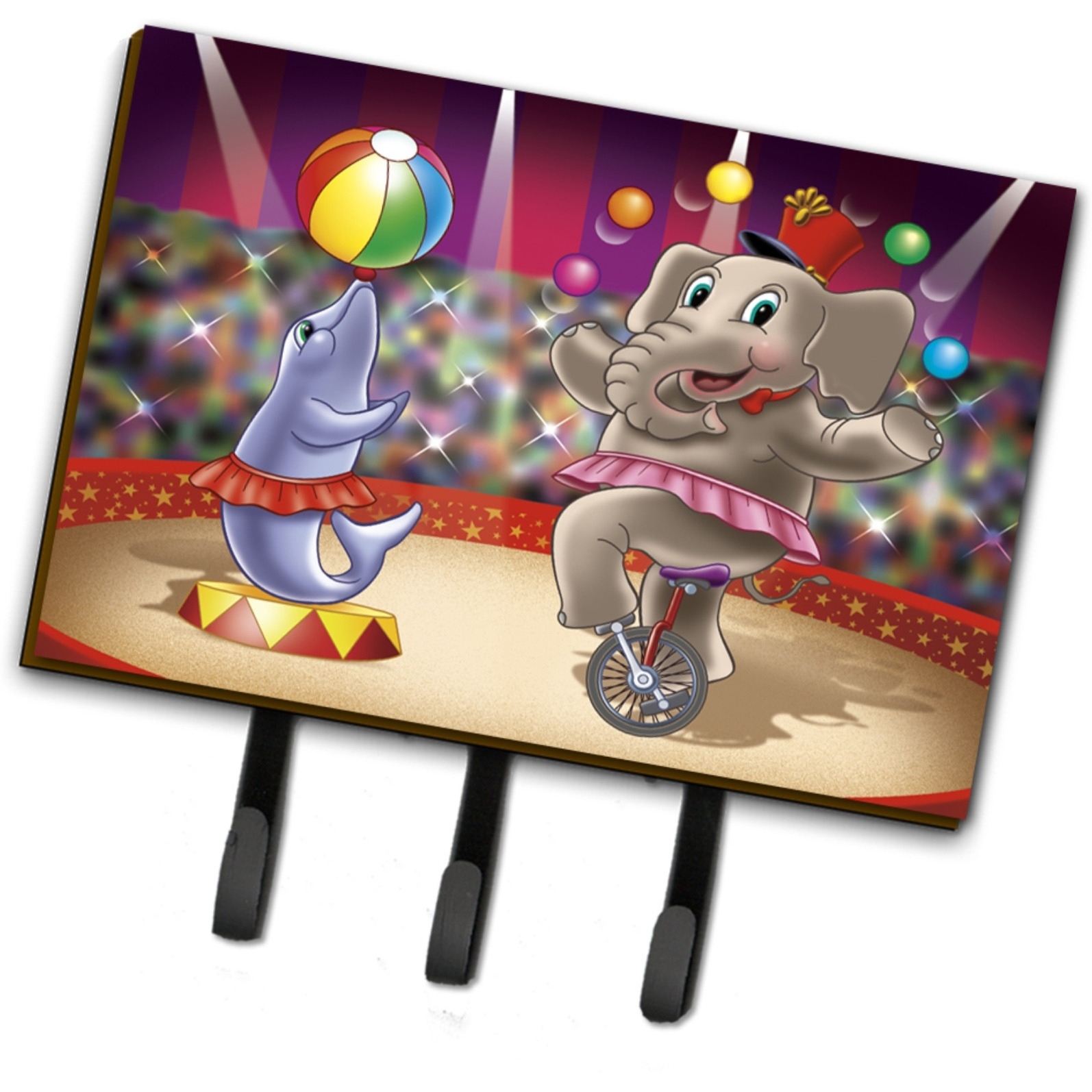 &quotCaroline's Treasures Circus Elephand and Dolphin Leash or Key Holder APH3816TH68, Triple, Multicolor"