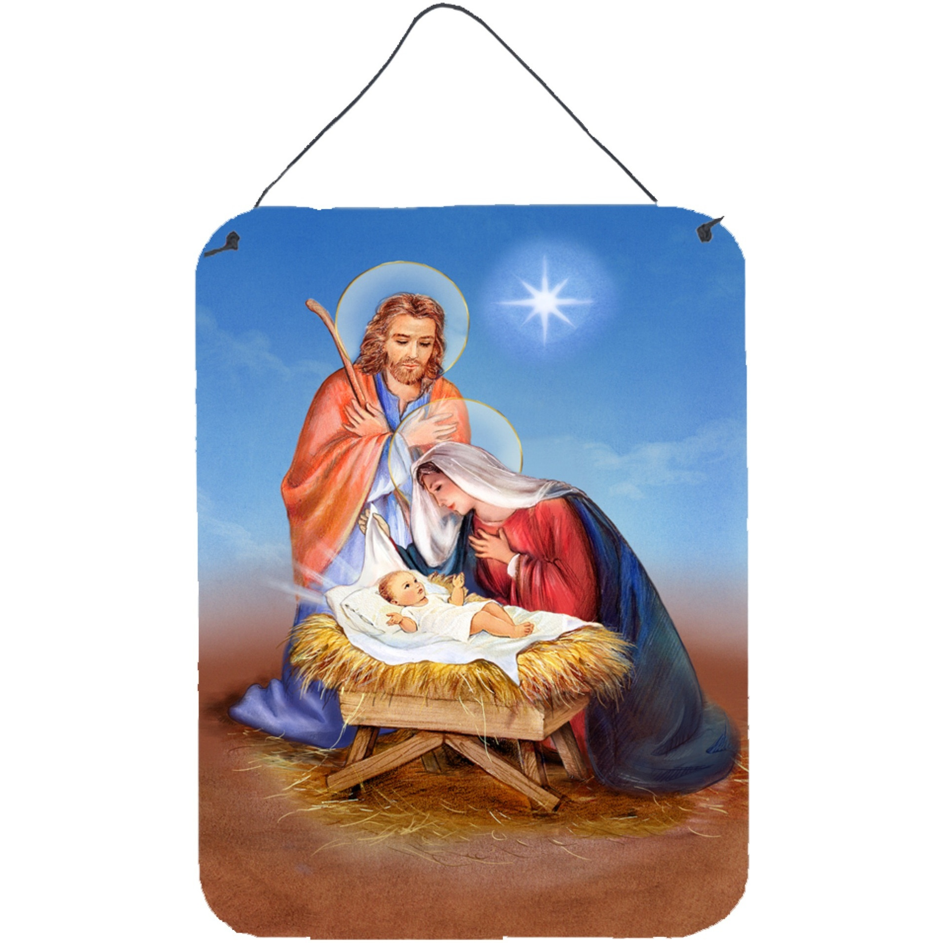 &quotCaroline's Treasures Christmas Nativity Wall or Door Hanging Prints APH3905DS1216, 16HX12W, Multicolor"