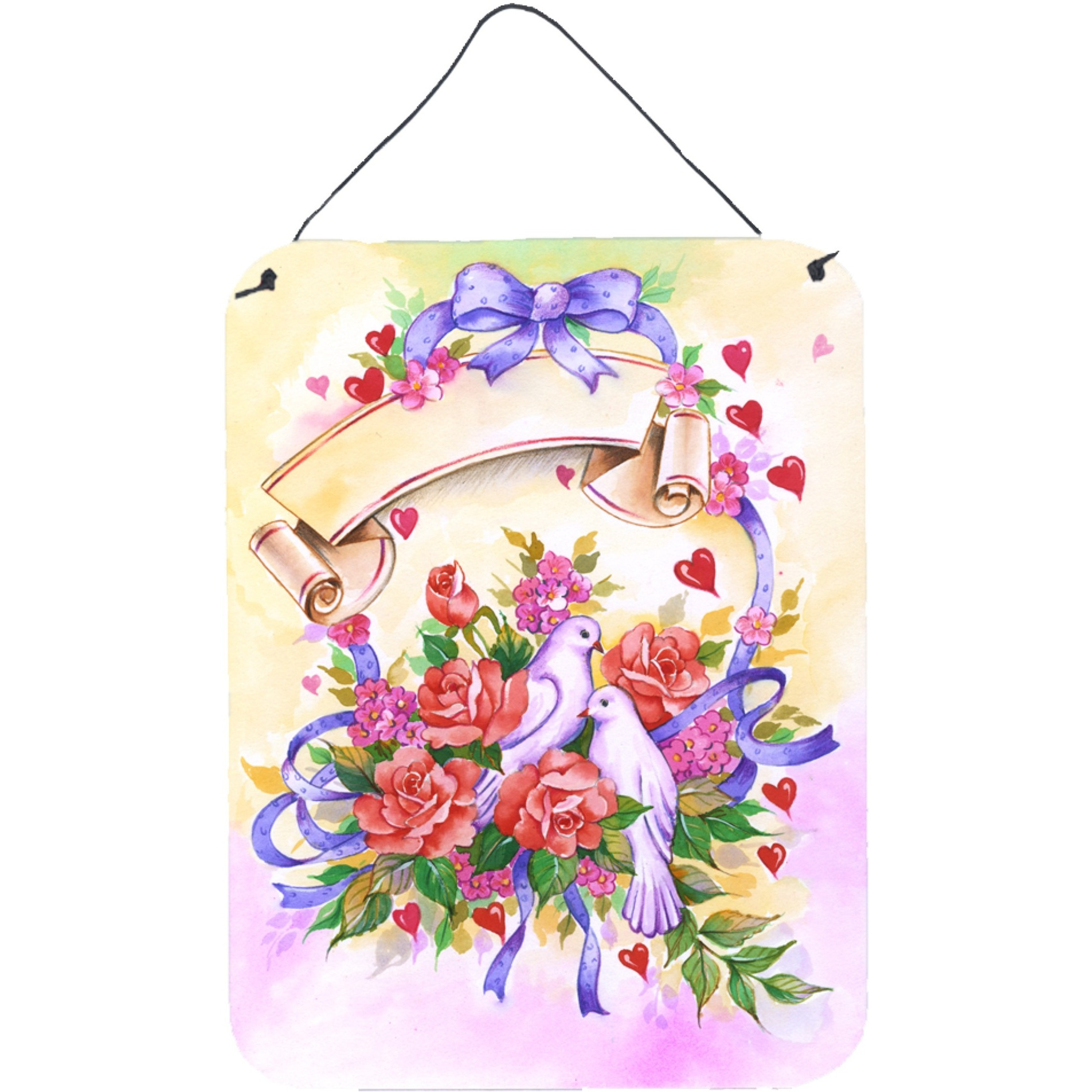 &quotCaroline's Treasures Wedding Bouquet Wall or Door Hanging Prints APH4070DS1216, 16"" x 12"", Multicolor"