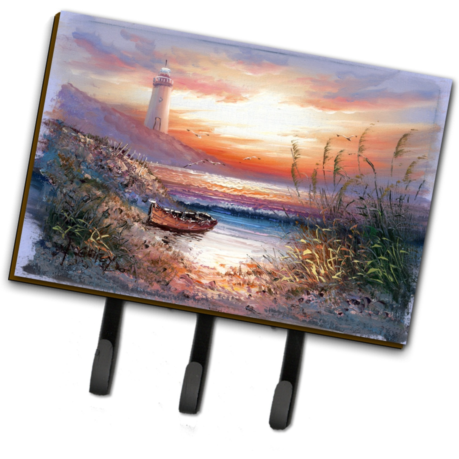 &quotCaroline's Treasures Lighthouse Scene with Boat Leash or Key Holder APH4130TH68, Triple, Multicolor"