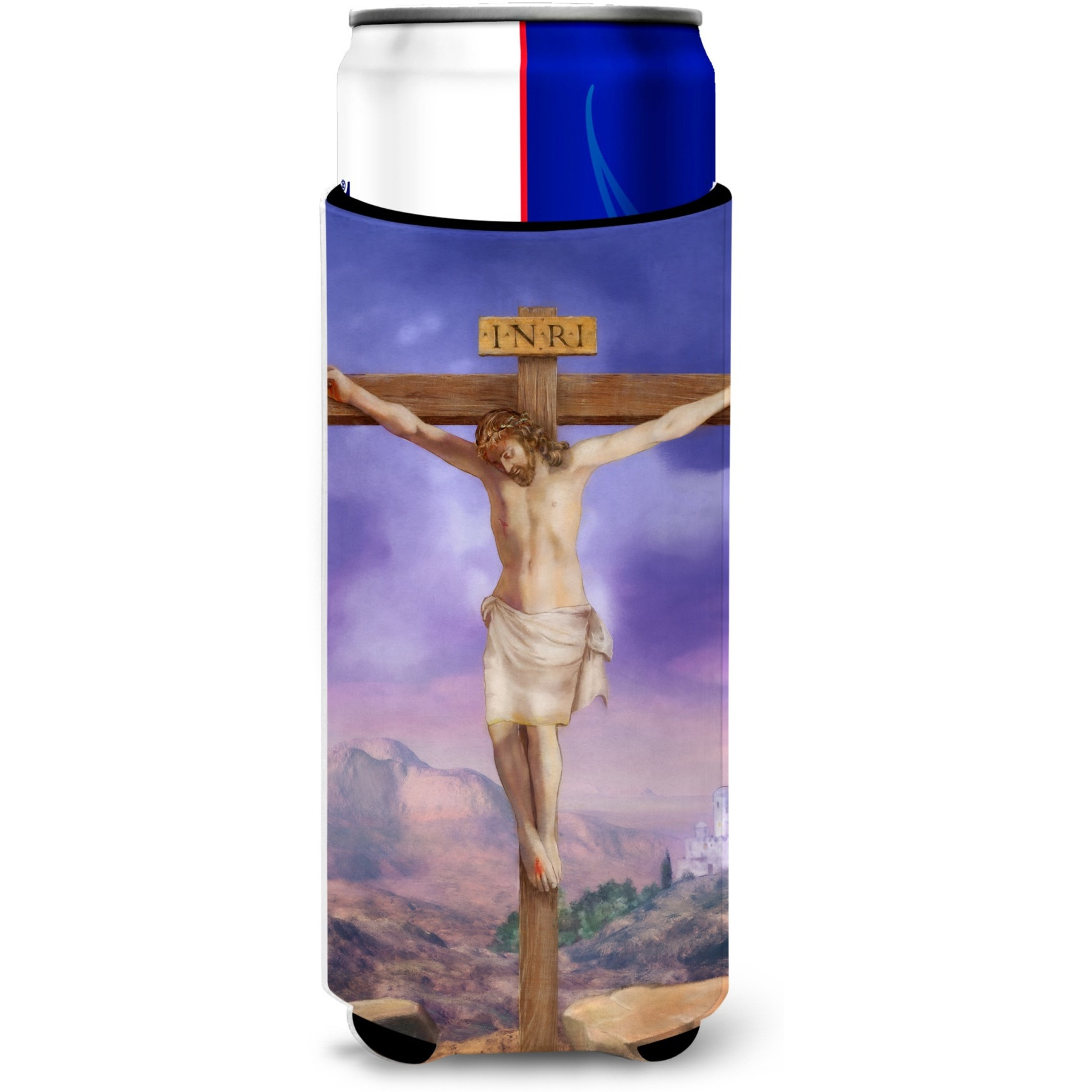 &quotCaroline's Treasures Easter Jesus Crucifixion Michelob Ultra Koozies for Slim Cans, Multicolor"