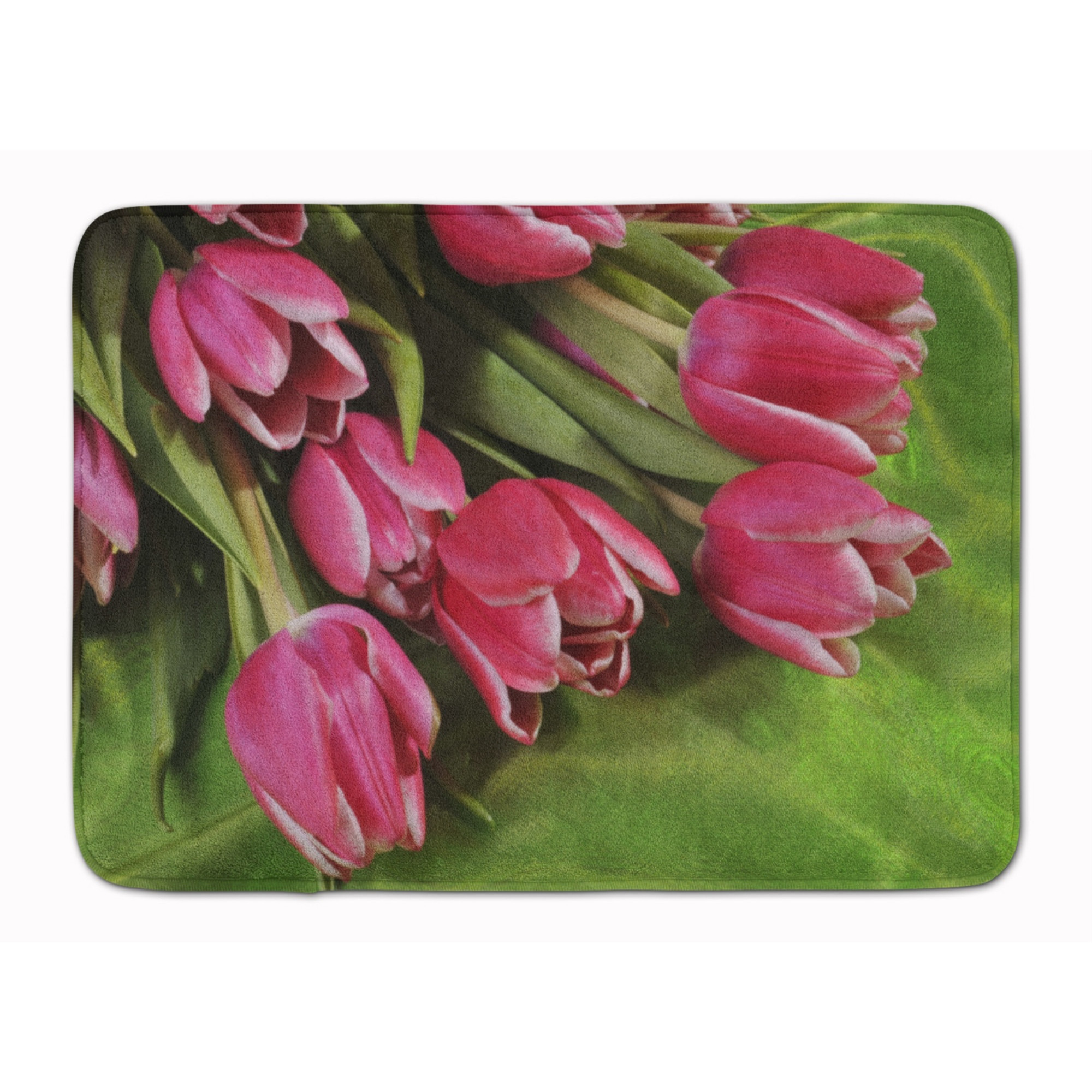 &quotCaroline's Treasures Pink Tulips Floor Mat, 19"" x 27"", Multicolor"