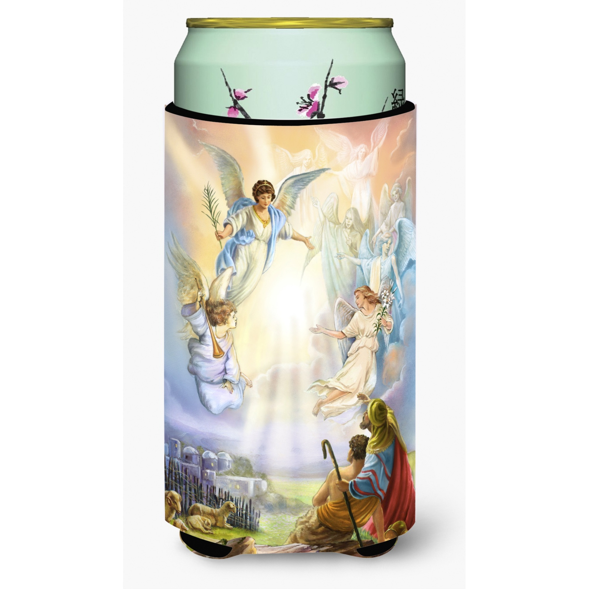 &quotCaroline's Treasures The Shepherds and Angels Appearing Tall Boy Koozie Hugger, Multicolor"