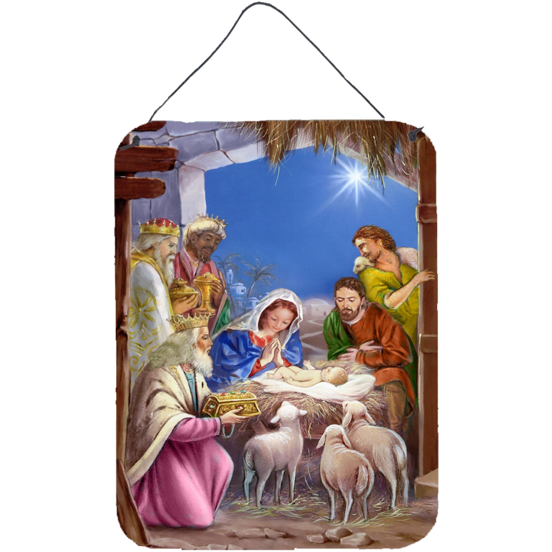 &quotCaroline's Treasures The Wise Men at the Nativity Christmas Wall or Door Hanging Prints APH5603DS1216, 16HX12W, Multicolor"