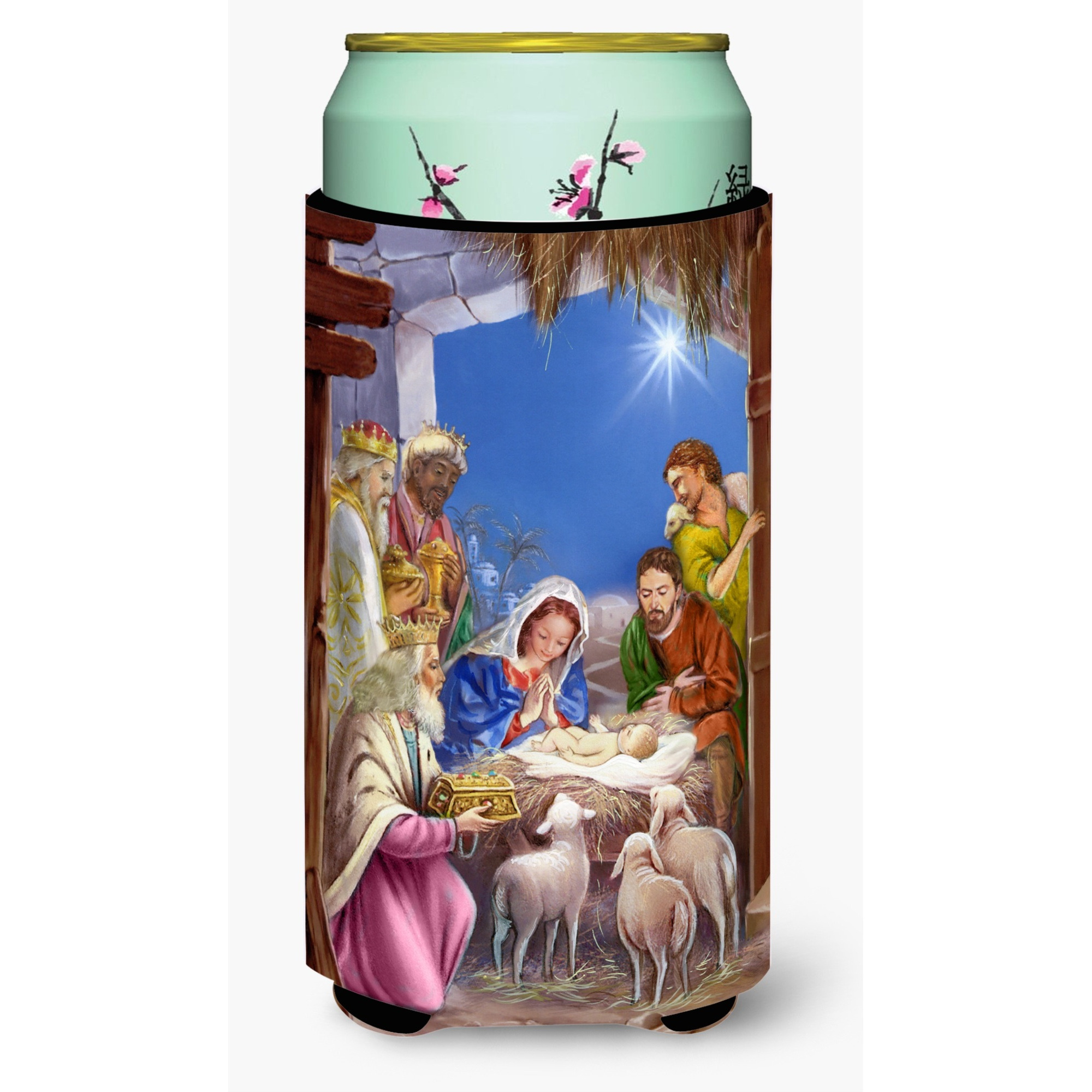 &quotCaroline's Treasures The Wise Men At The Nativity Christmas Tall Boy Koozie Hugger, Multicolor"