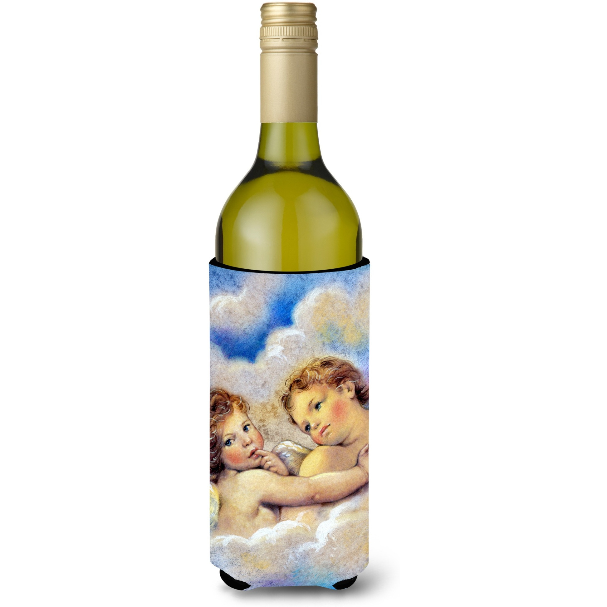 &quotCaroline's Treasures Angels Wine Bottle Koozie Hugger, 750ml, Multicolor"
