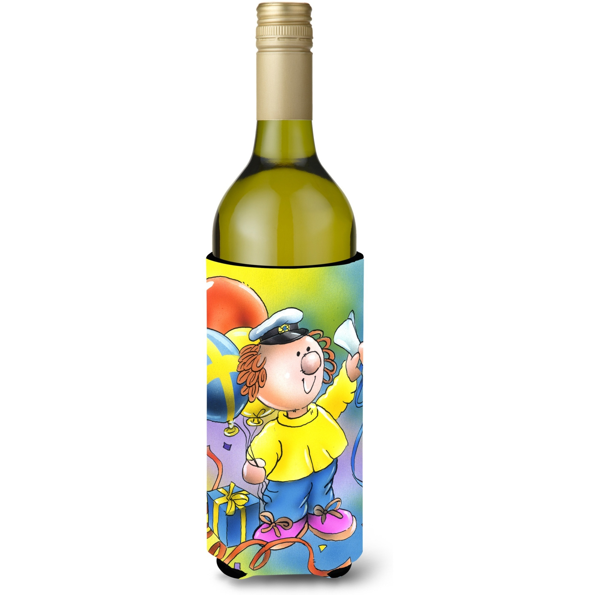 &quotCaroline's Treasures Graduation The Graduate Wine Bottle Koozie Hugger, 750ml, Multicolor"