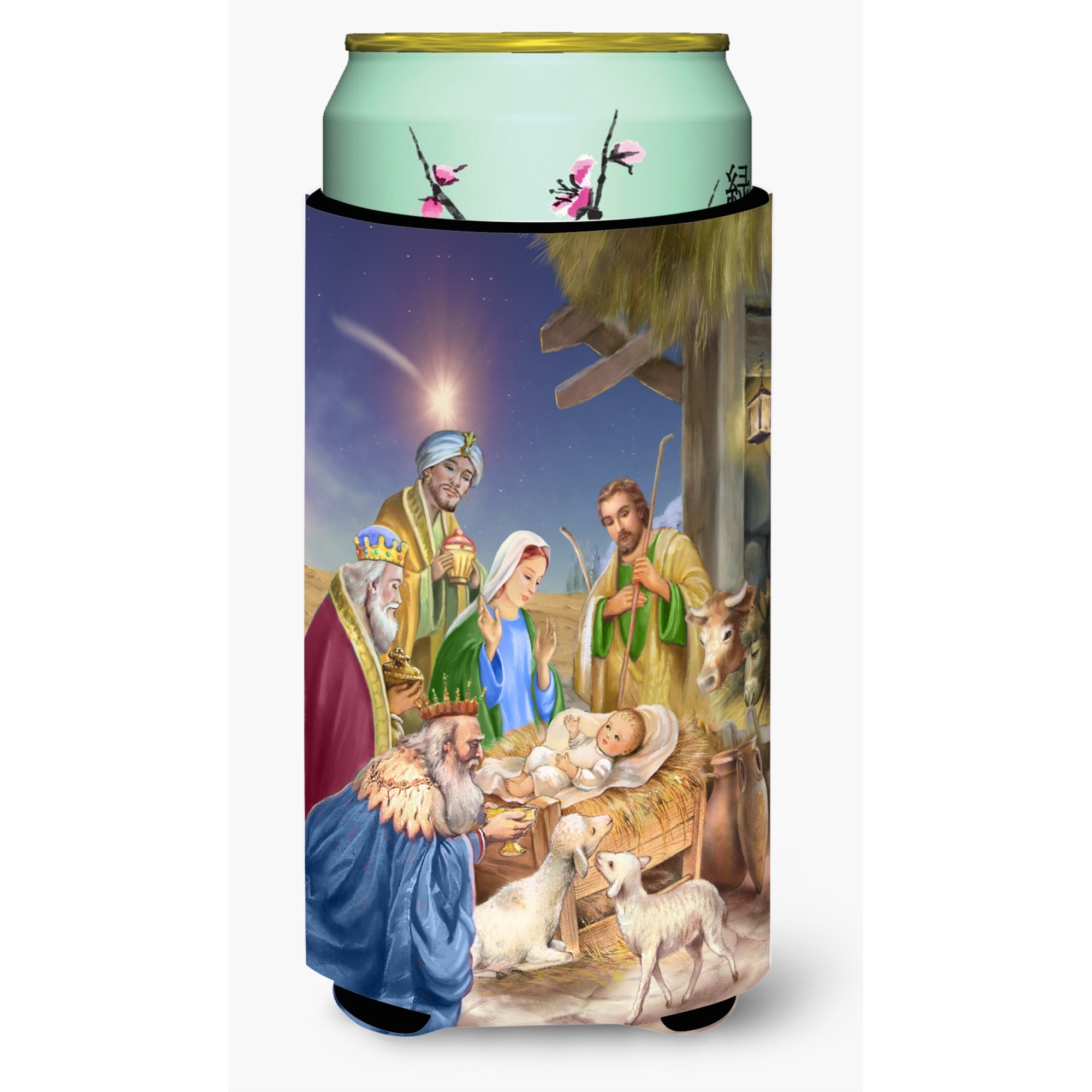 &quotCaroline's Treasures Christmas Nativity with Wise Men Tall Boy Koozie Hugger, Multicolor"